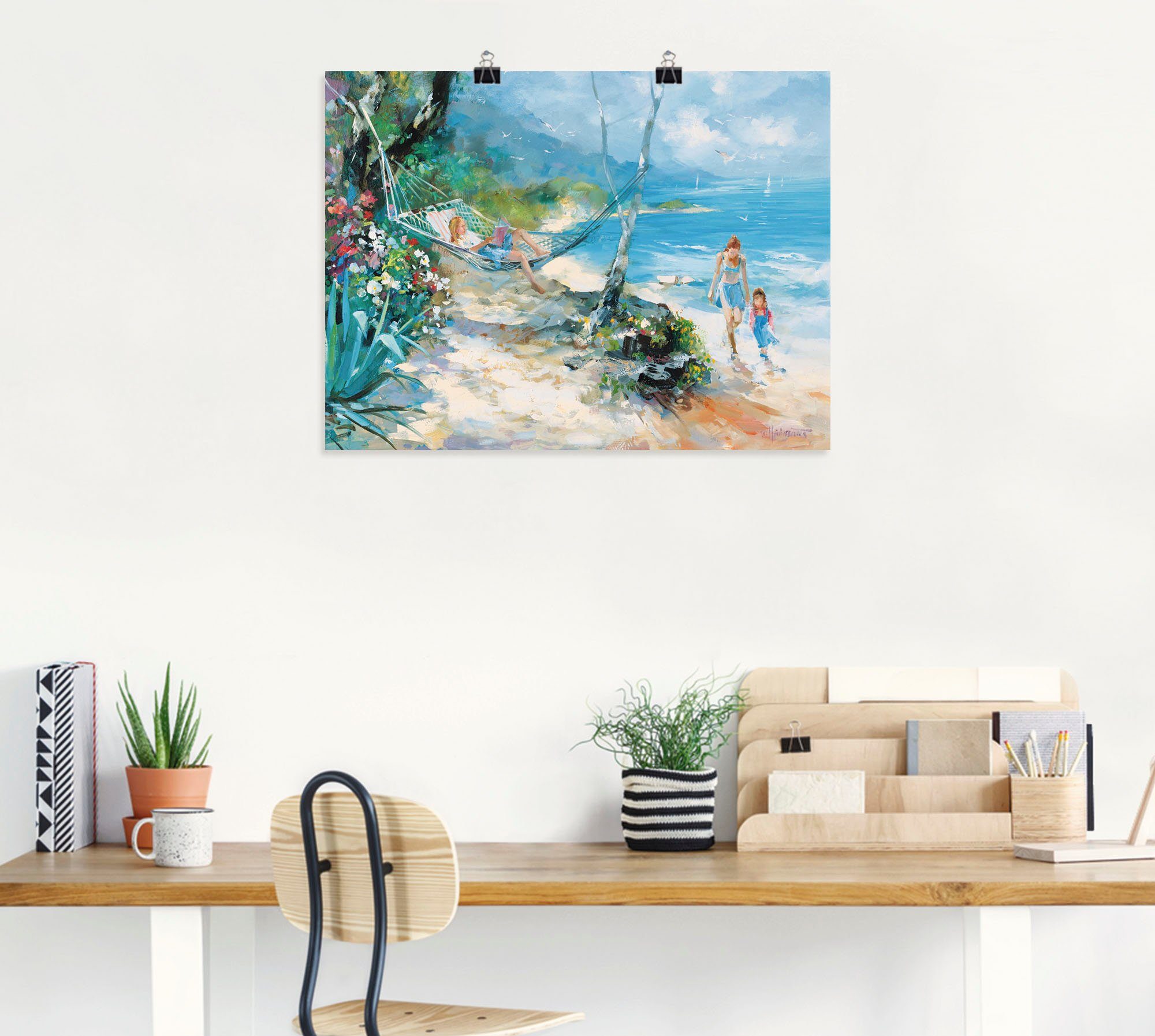 Strand Wandbild Artland oder als Wandaufkleber Gelassenheit, Leinwandbild, versch. St), Poster (1 Größen in