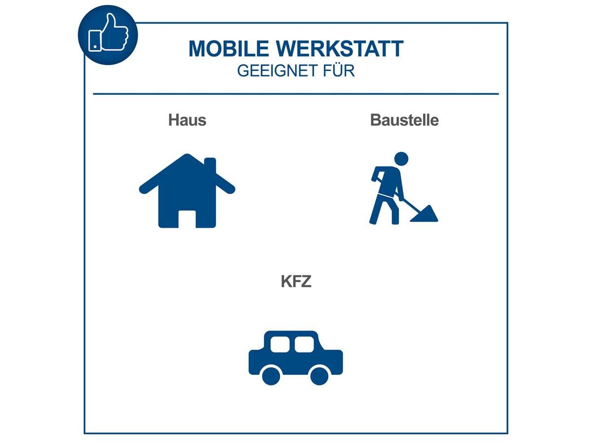 Scheppach Werkstattwagen TW1300, ohne Werkzeug, max. Traglast:120 kg, 4 Sch günstig online kaufen