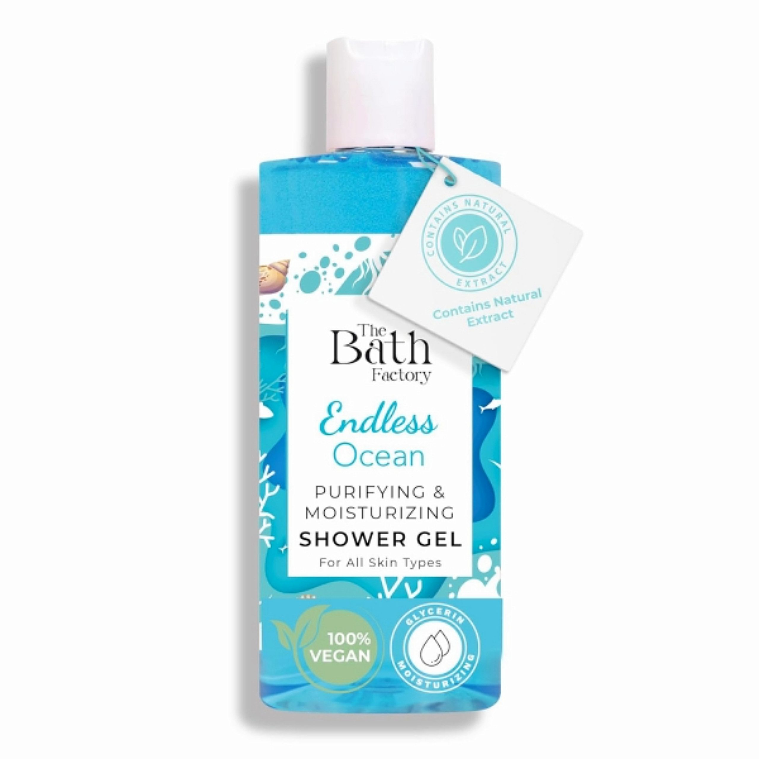 The Bath Factory Duschgel Endless Ocean – Erfrischende Pflege mit der Kraft des Meeres - 400 ml