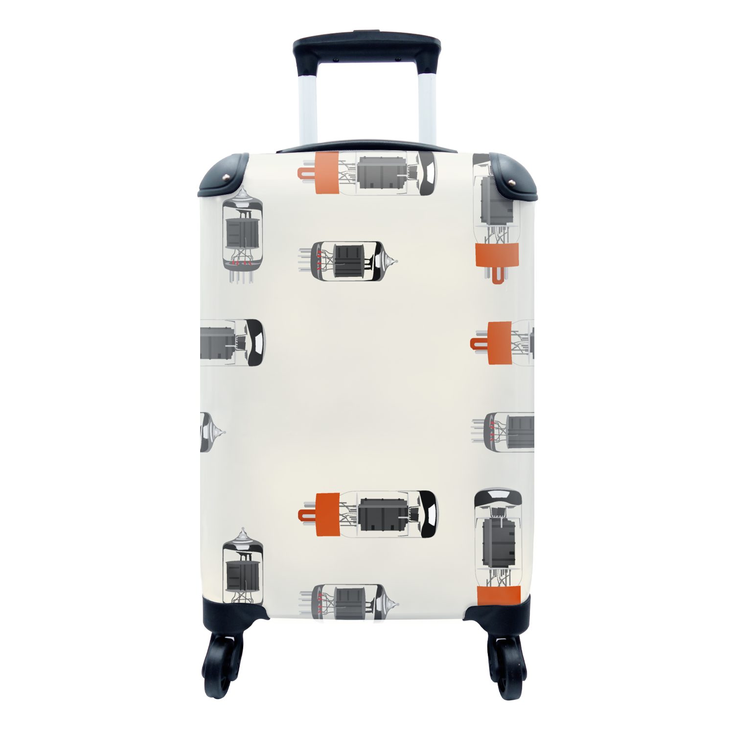 Reisekoffer 4 rollen, Trolley, Ferien, Handgepäckkoffer für Muster, - Handgepäck Reisetasche Lampe mit - Rollen, MuchoWow Vintage