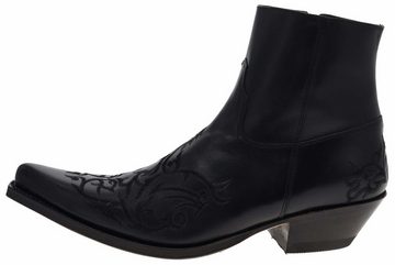 Sendra Boots JAVI 7216 Schwarz Stiefelette Rahmengenähte Westernstiefelette