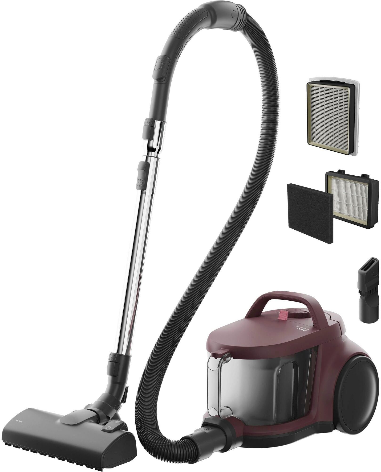 AEG Bodenstaubsauger CLEAN 5000BEUTELLOSER STAUBSAUGER (AL51C1DRF), 1000 W, beutellos, hohe Saugleistung, kompakt, AllFloor-Bodendüse, waschbarer HEPA-Filter