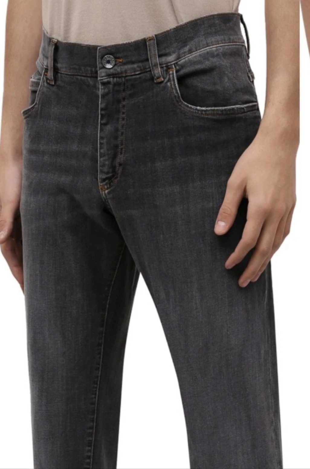DOLCE & GABBANA 5-Pocket-Jeans Jeans Denim Comfort Pants mit Metall-Logo-Plakette Metall-Logo auf Rücktasche, dezente Used-Optik
