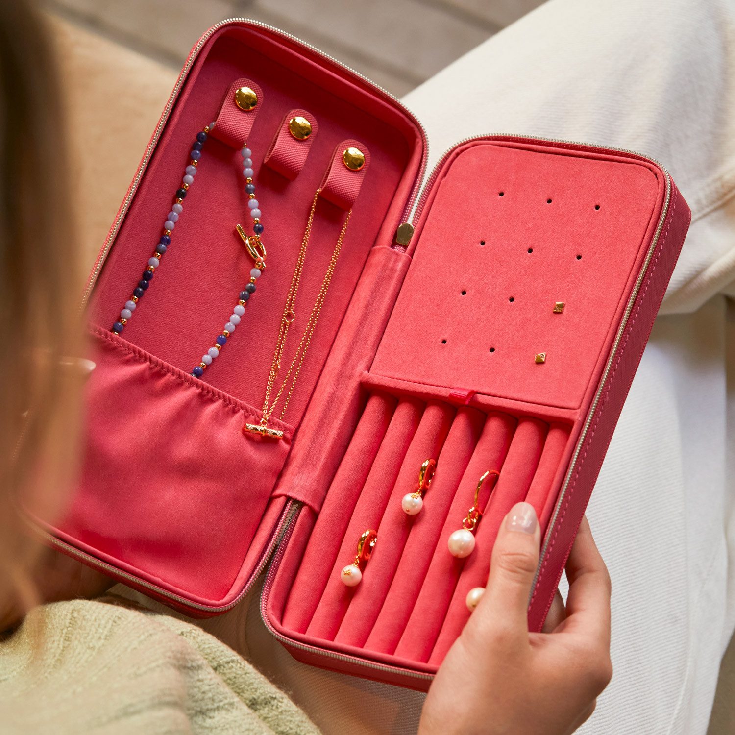 Estella Bartlett Schmuckkasten Schmuckbox Lang Pink Schmuckkasten