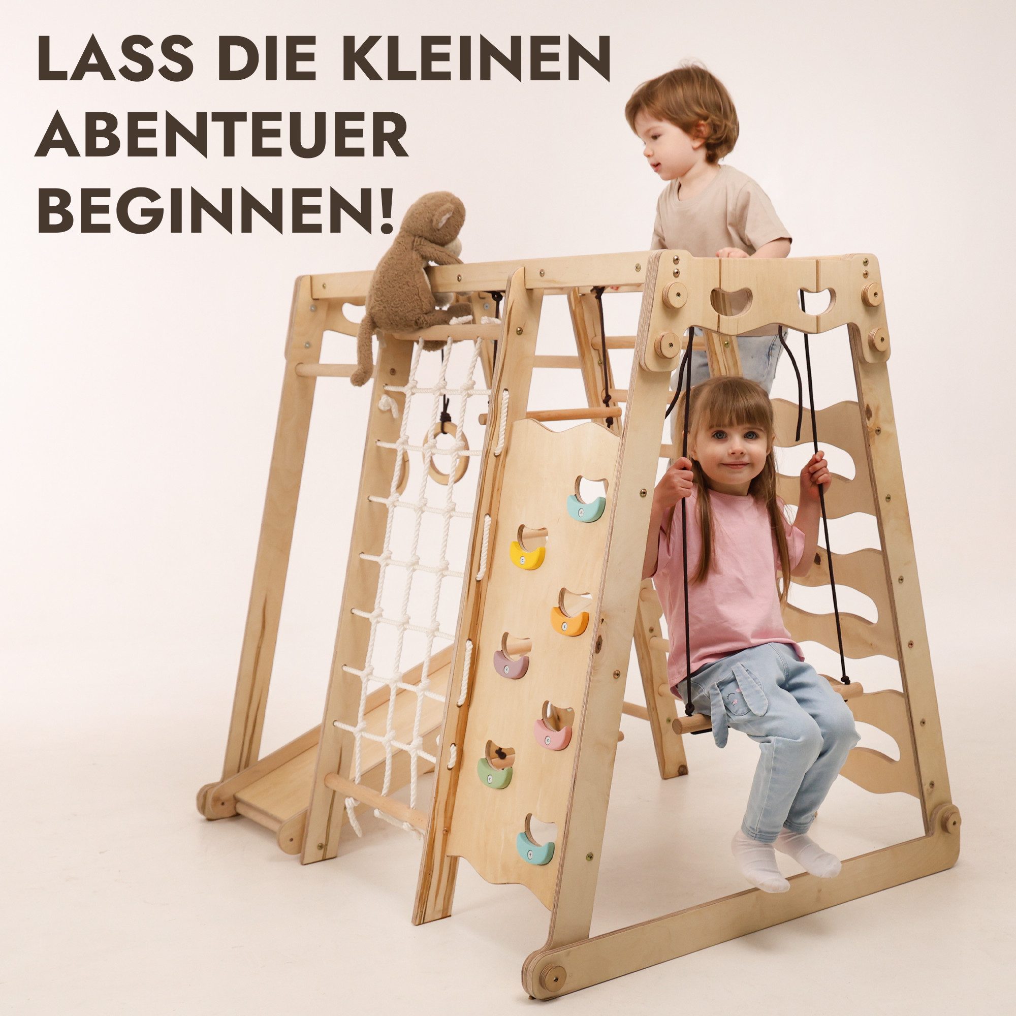 Goodevas Klettergerüst Multifunktionale Schwedenwand & Klettergerüst für Ki günstig online kaufen