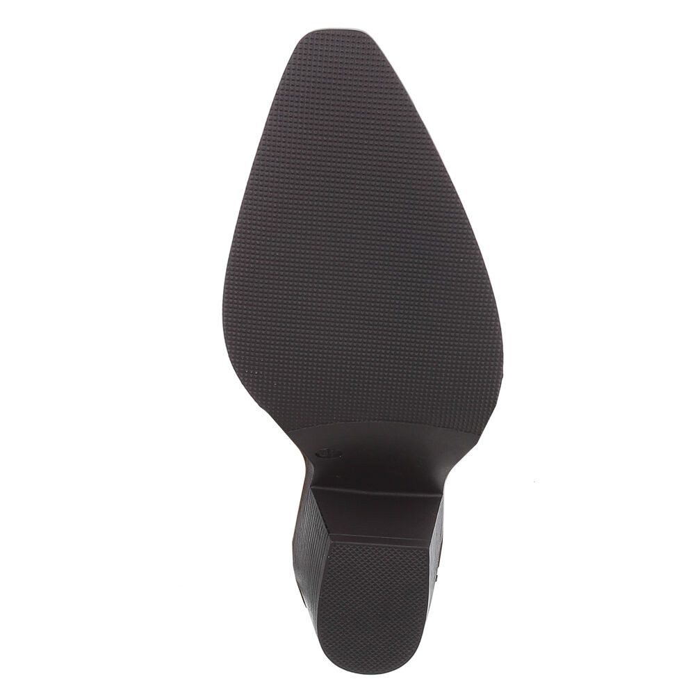 Ital-Design Stiefeletten mit Fransen und Nieten für Damen Westernstiefelette (90704198) Blockabsatz Stiefeletten in Dunkelbraun