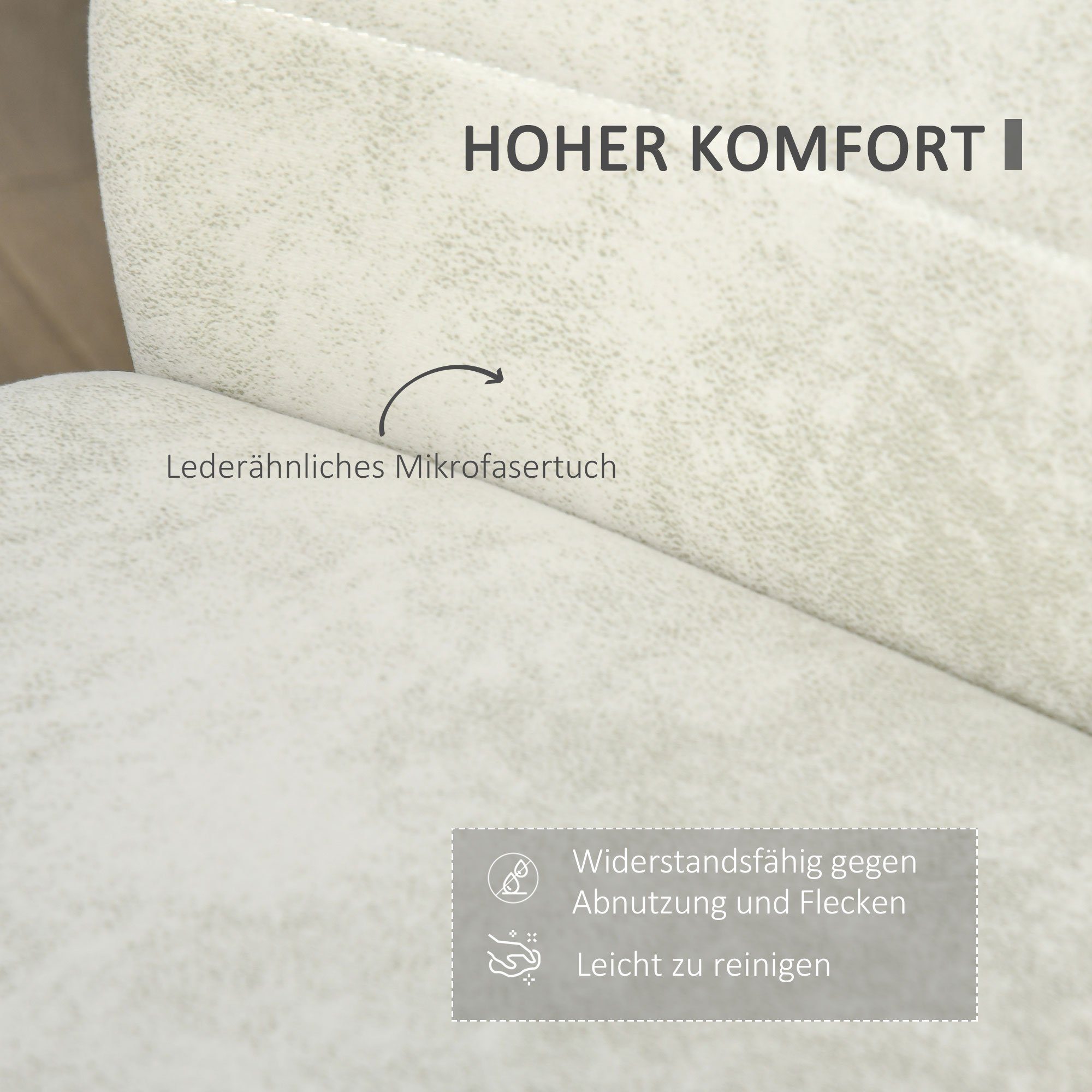 HOMCOM Esszimmerstuhl 4er-Set Esszimmerstühle, ergonomische Form Freischwinger
