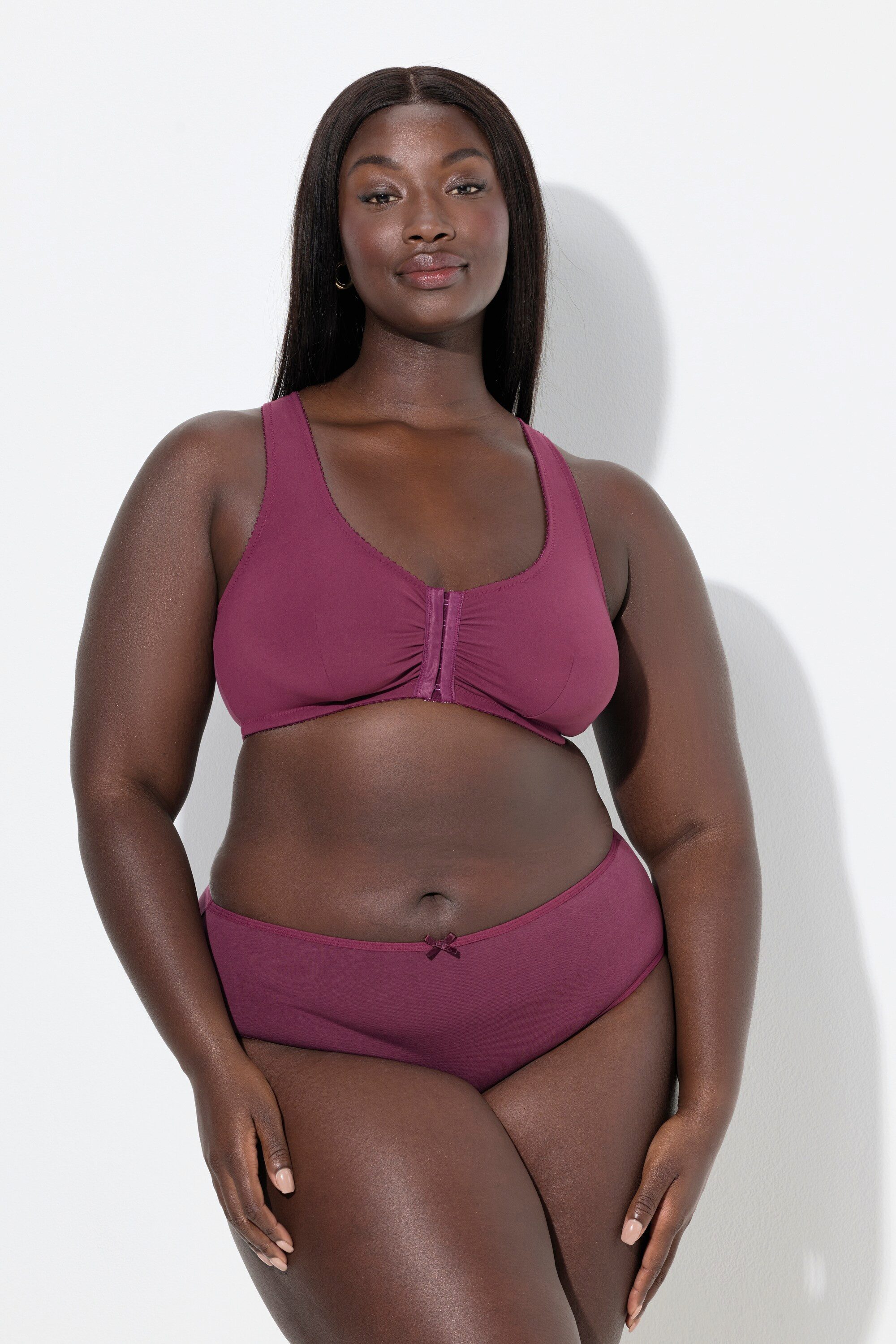 Ulla Popken Bustier Bustier Rückenspitze Vorderverschluss bügellos