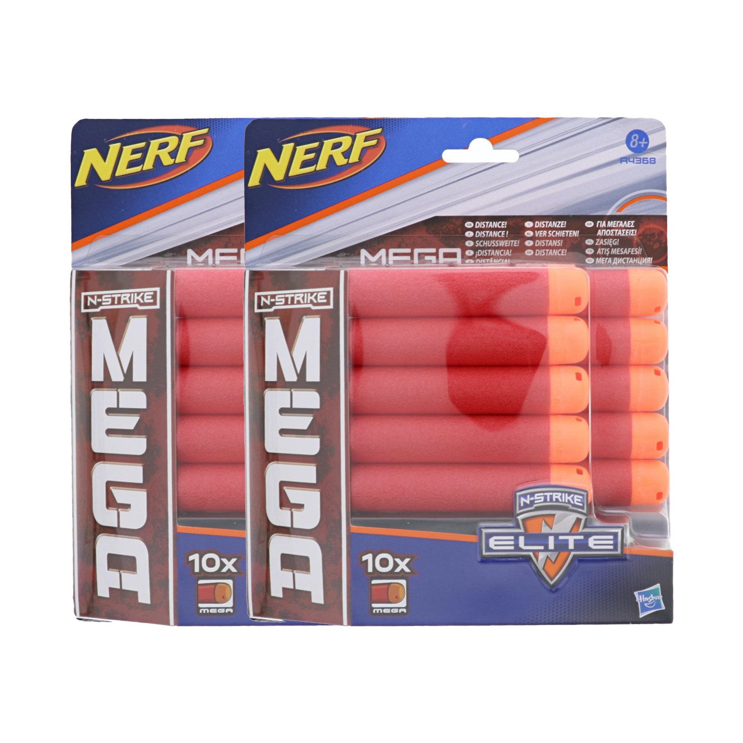 Blaster 2x Hasbro Nerf A4368E24 N-Strike Elite MEGA je 10x Darts Nerf Zubehör