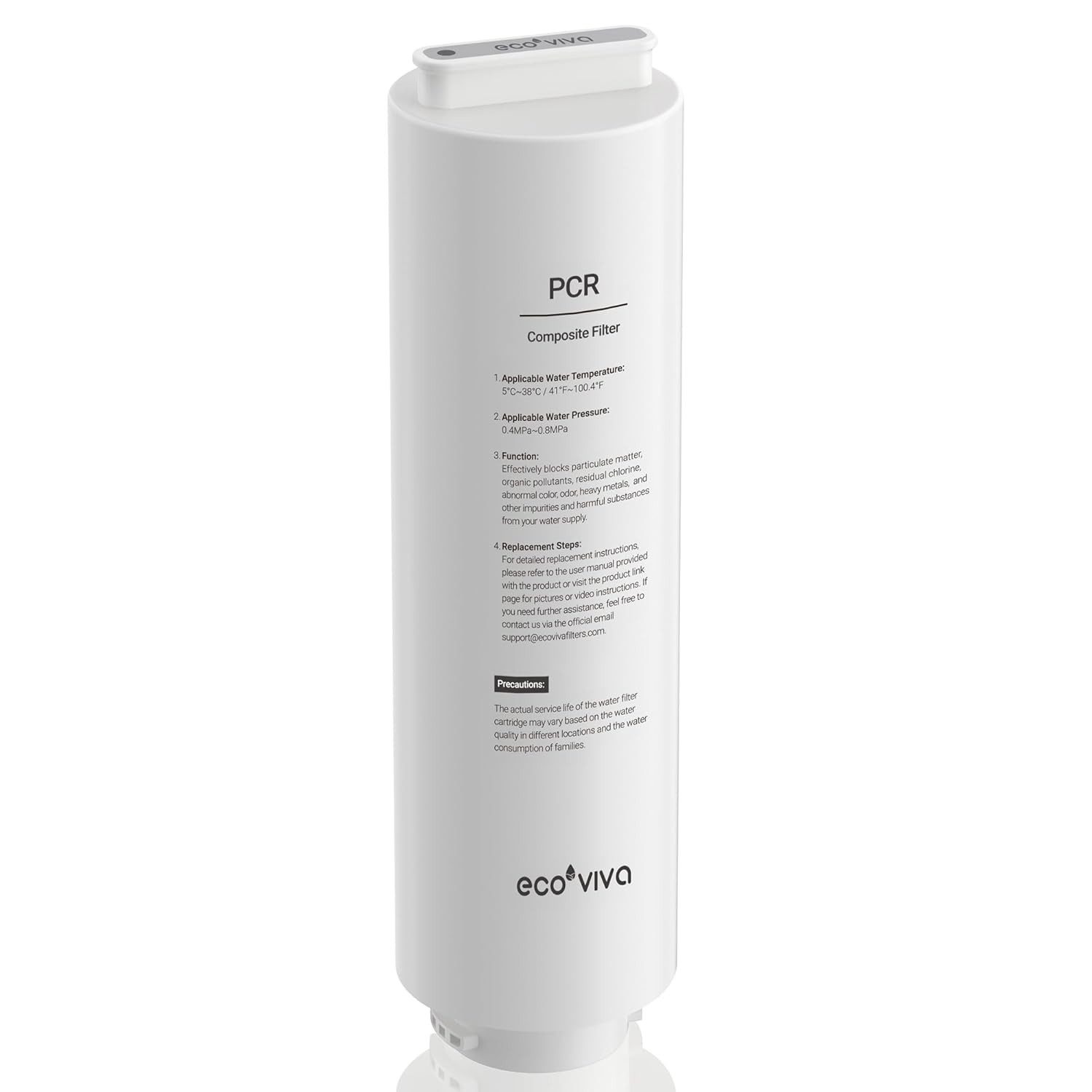 Ecoviva Wasserfilter MATE3 Ersatz-PCR-Filter, Zubehör für Auftisch Umkehrosmoseanlage MATE3, 7-stufige Umkehrosmose Filter