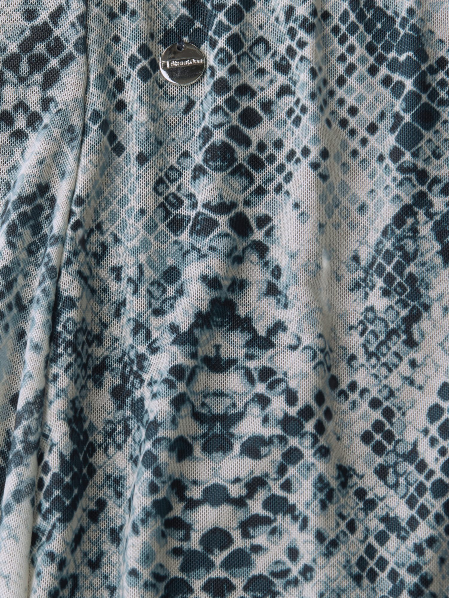 STREET ONE A-Linien-Rock blau,Freizeit,Polyester,Animalprint,Regular Fit,Mittel