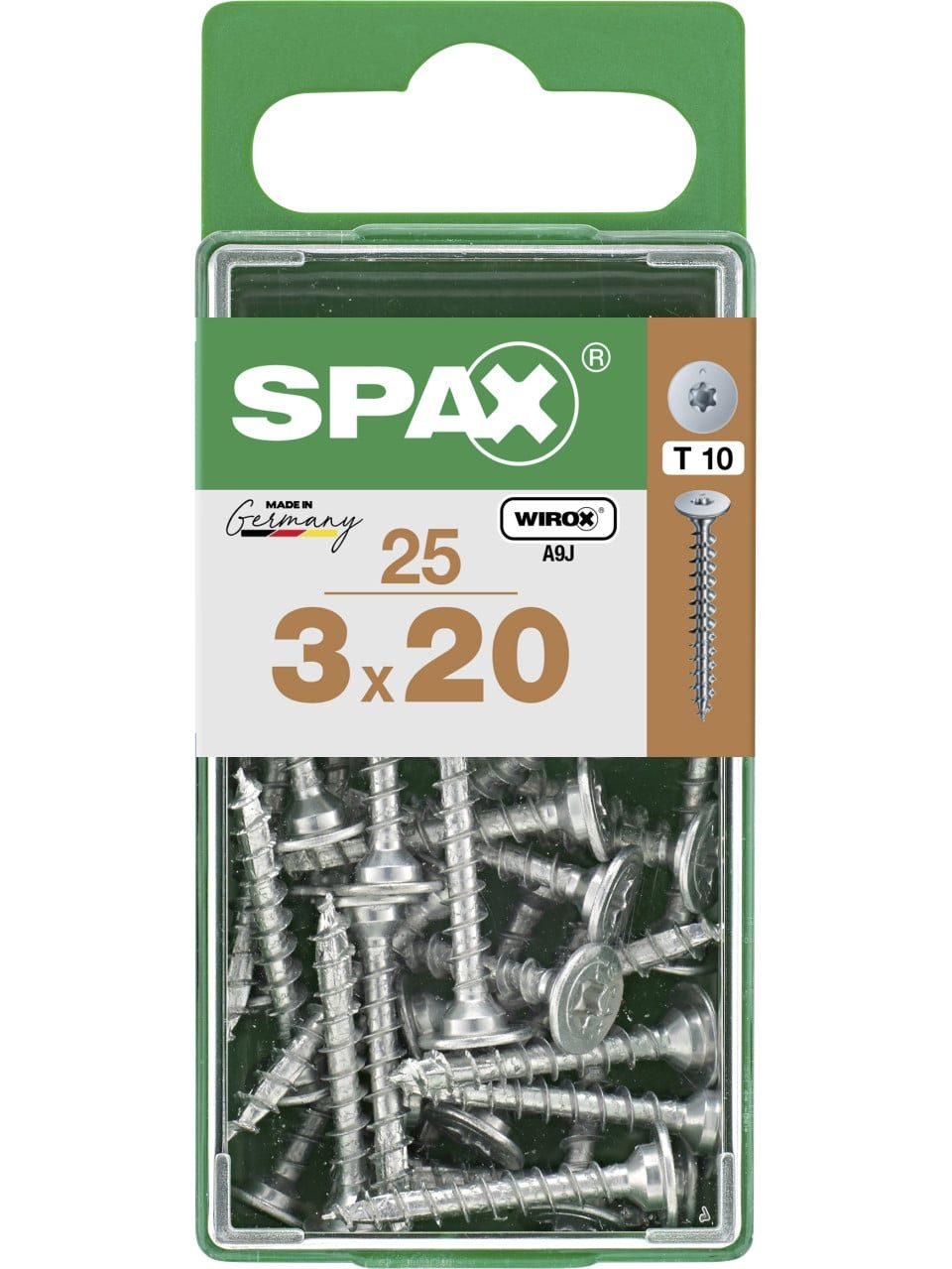 SPAX Holzbauschraube Spax Möbelbauschrauben 3.0 x 20 mm TX 10 - 25 Stk.
