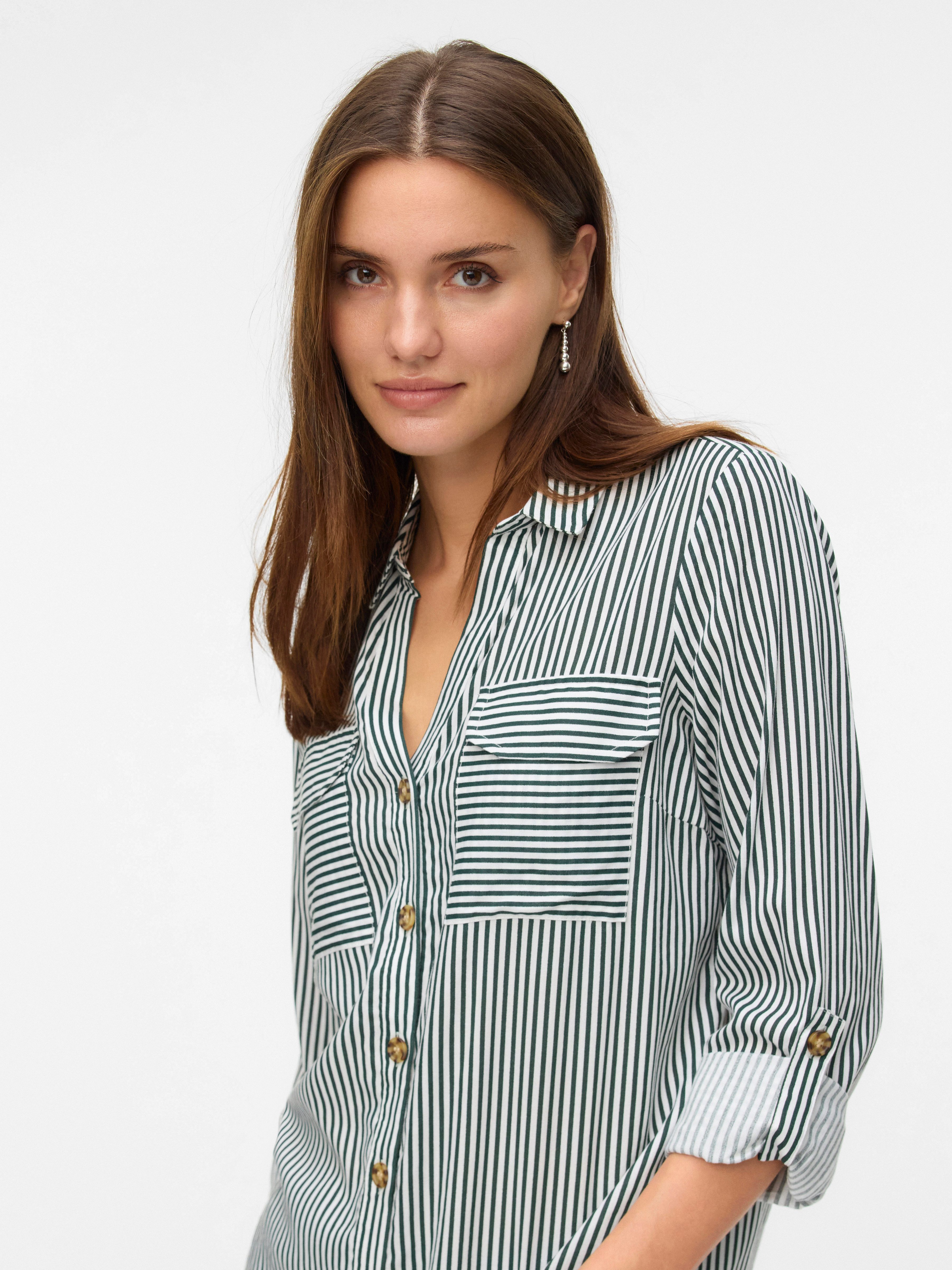 Vero Moda Hemdbluse VMBUMPY L/S SHIRT NEW WVN GA NOOS Viskose, regular fit – Bild 3 von 5
