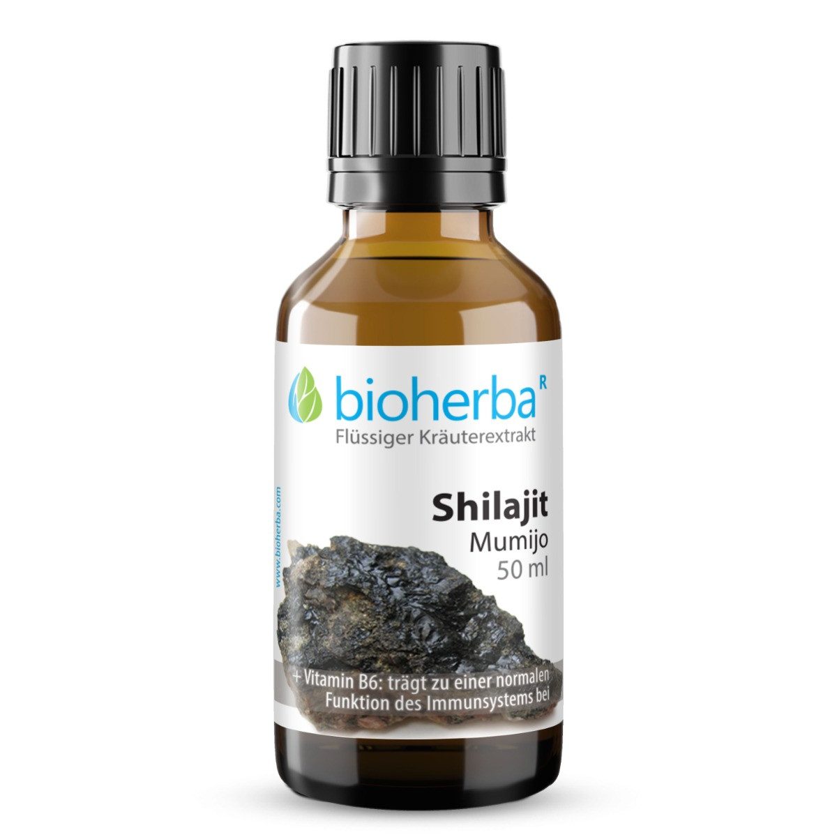 BIOHERBA R Shilajit Mumijo Tropfen Tinktur 50 ml Nahrungsergänzungsmittel