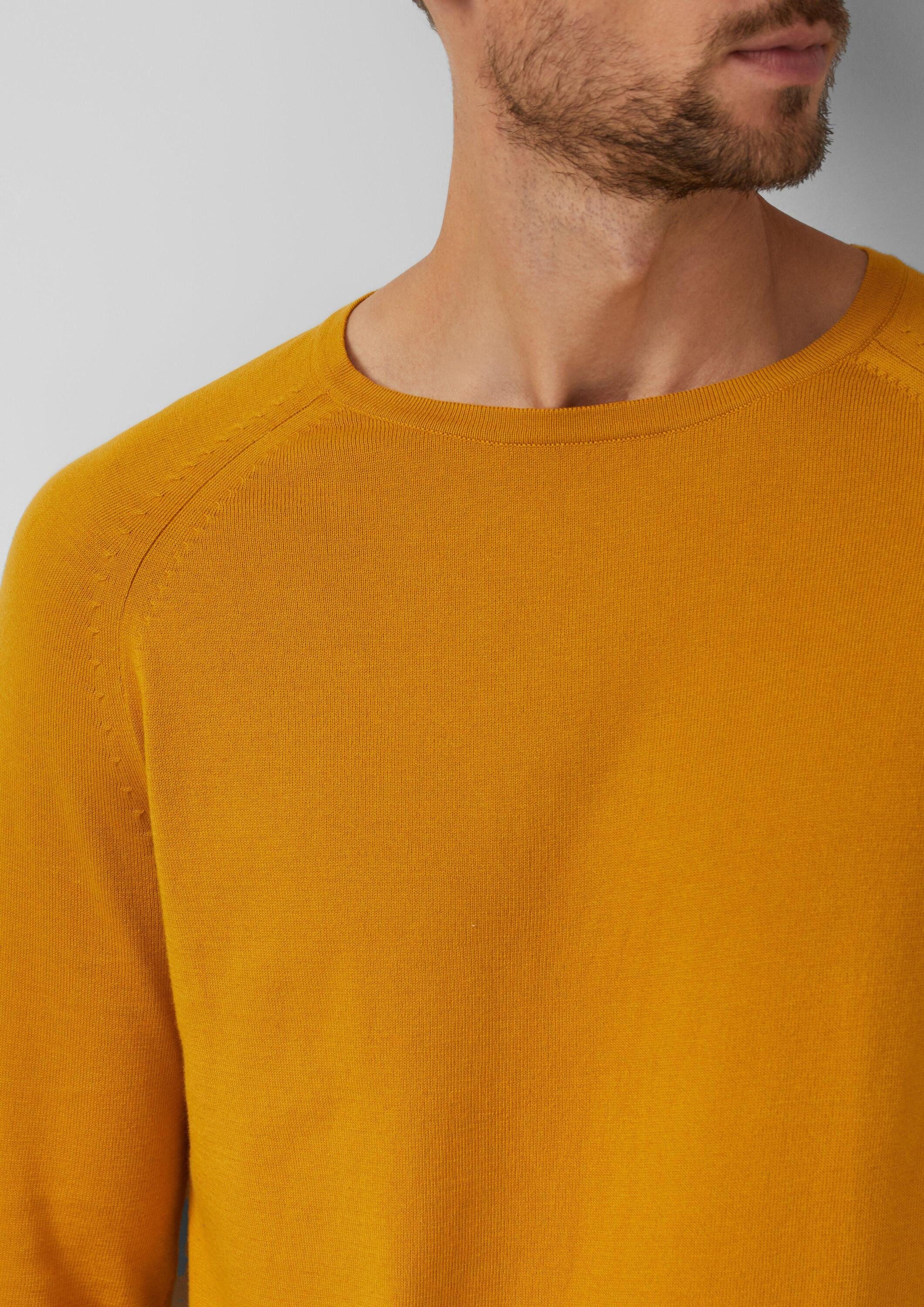s.Oliver Longpullover Strickpullover Raglanpullover aus reiner Baumwolle