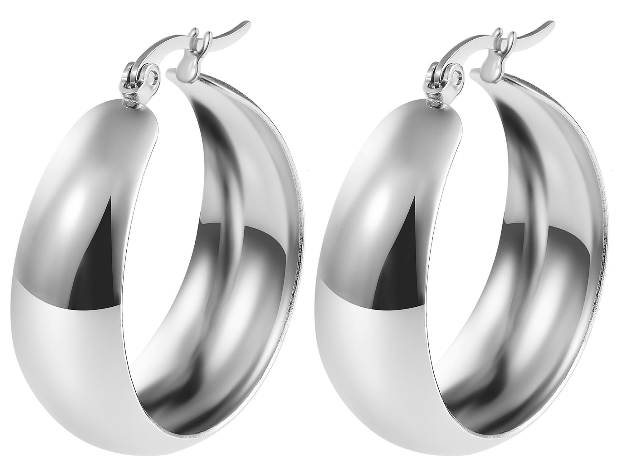 AKZENT Ohrring-Set Adela Creolen Ohrringe Edelstahl silber Damen wasserfest günstig online kaufen