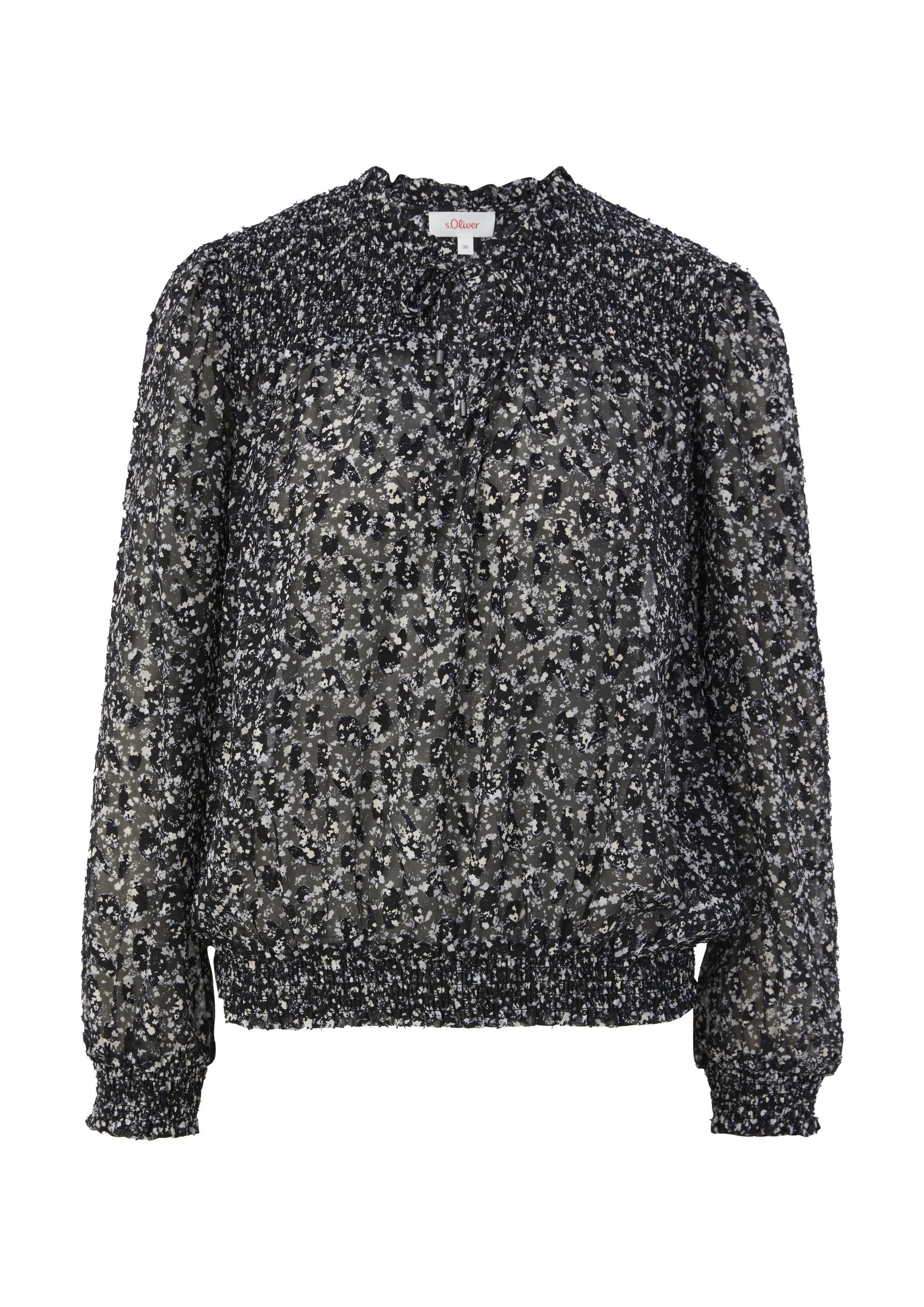 s.Oliver Langarmbluse Bluse Tunikabluse mit Alloverprint günstig online kaufen