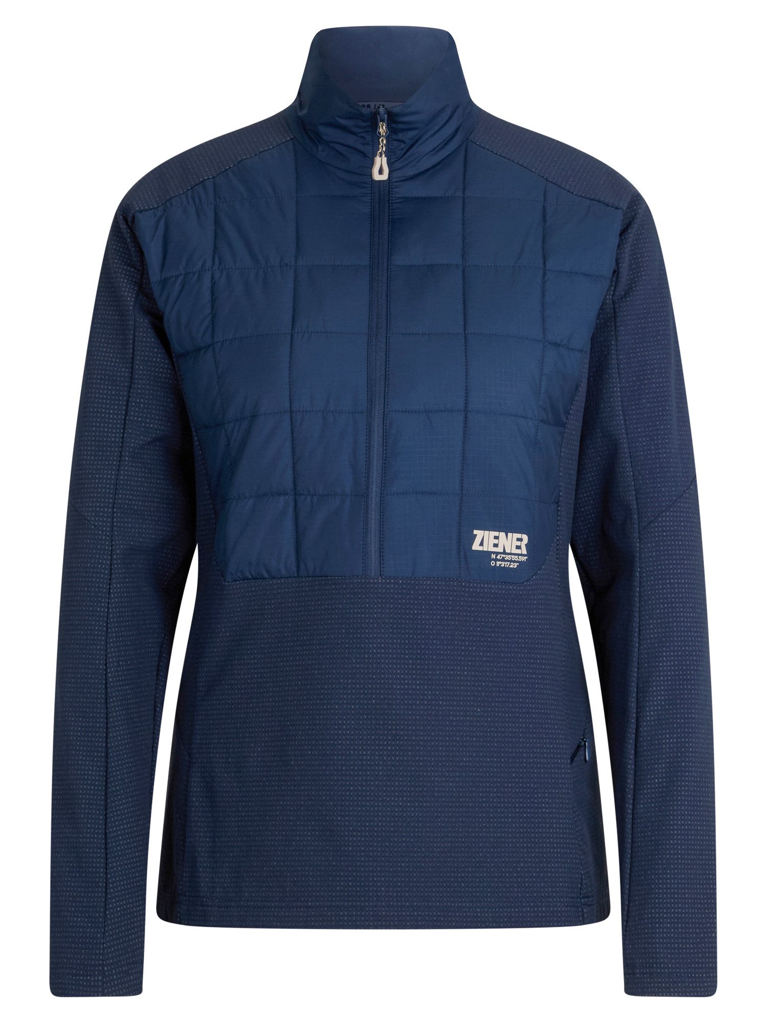 Ziener Sweatshirt RAFY-Z DAMEN wind- u. wasserabweisend, warm, elastisch, Stehkragen