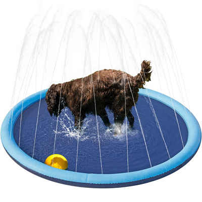 Yaheetech Hundepool, Wasserspielmatte Faltbarer Sprinkler Matte Hund rutschfest