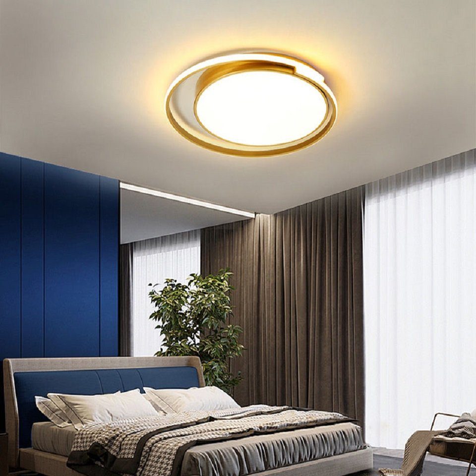 Warmweiß/Neutralweiß/Kaltweiß, Fernbedienung Deckenleuchte, Rund Deckenleuchten Stufenloses 51cm Modern LED LED Deckenlampe fest integriert, mit Dimmen Daskoo Dimmbar Wohnzimmer, LED
