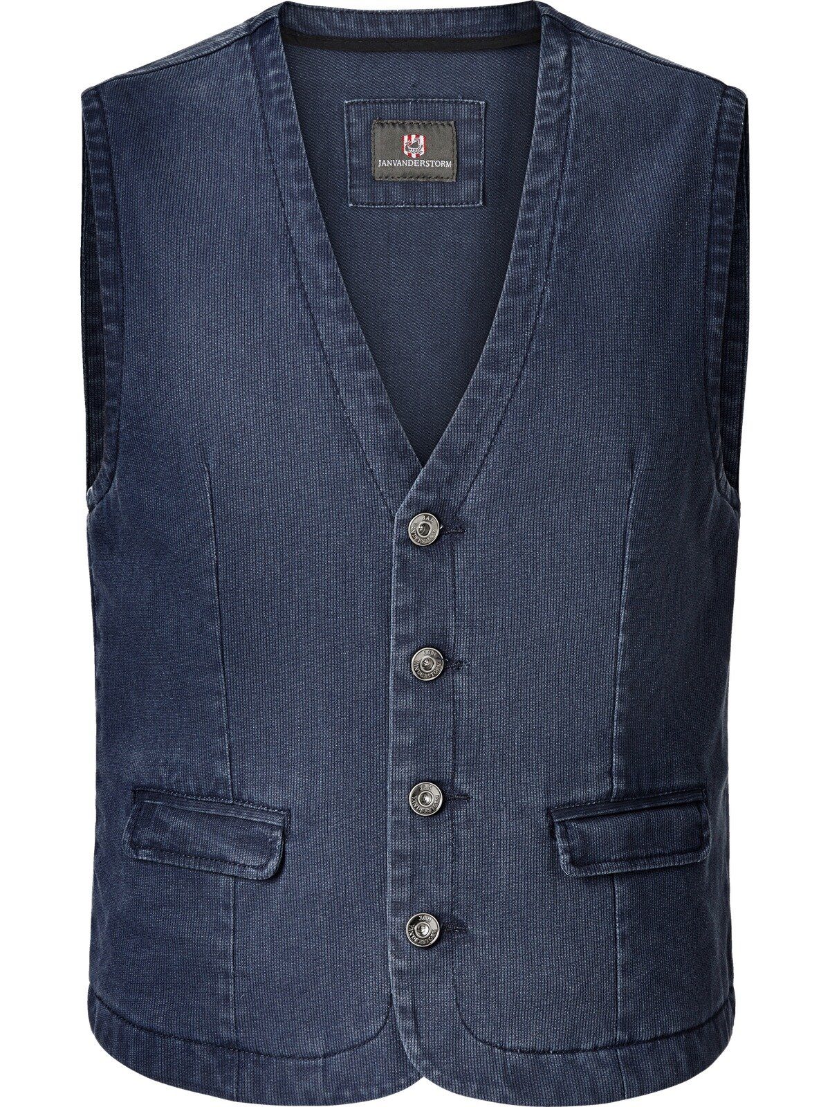 Jan Vanderstorm Anzugweste TORELL Freizeitweste in Jeans-Optik