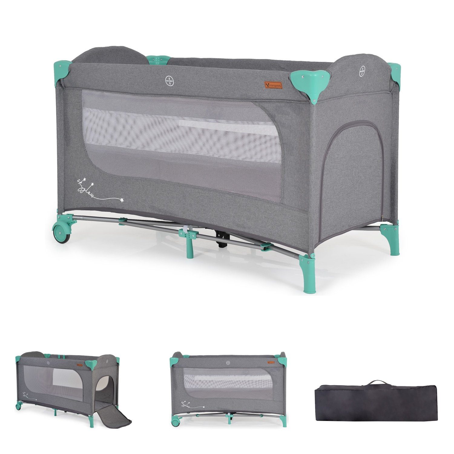 Baby-Reisebett Reisebett Skyglow 2 Ebenen