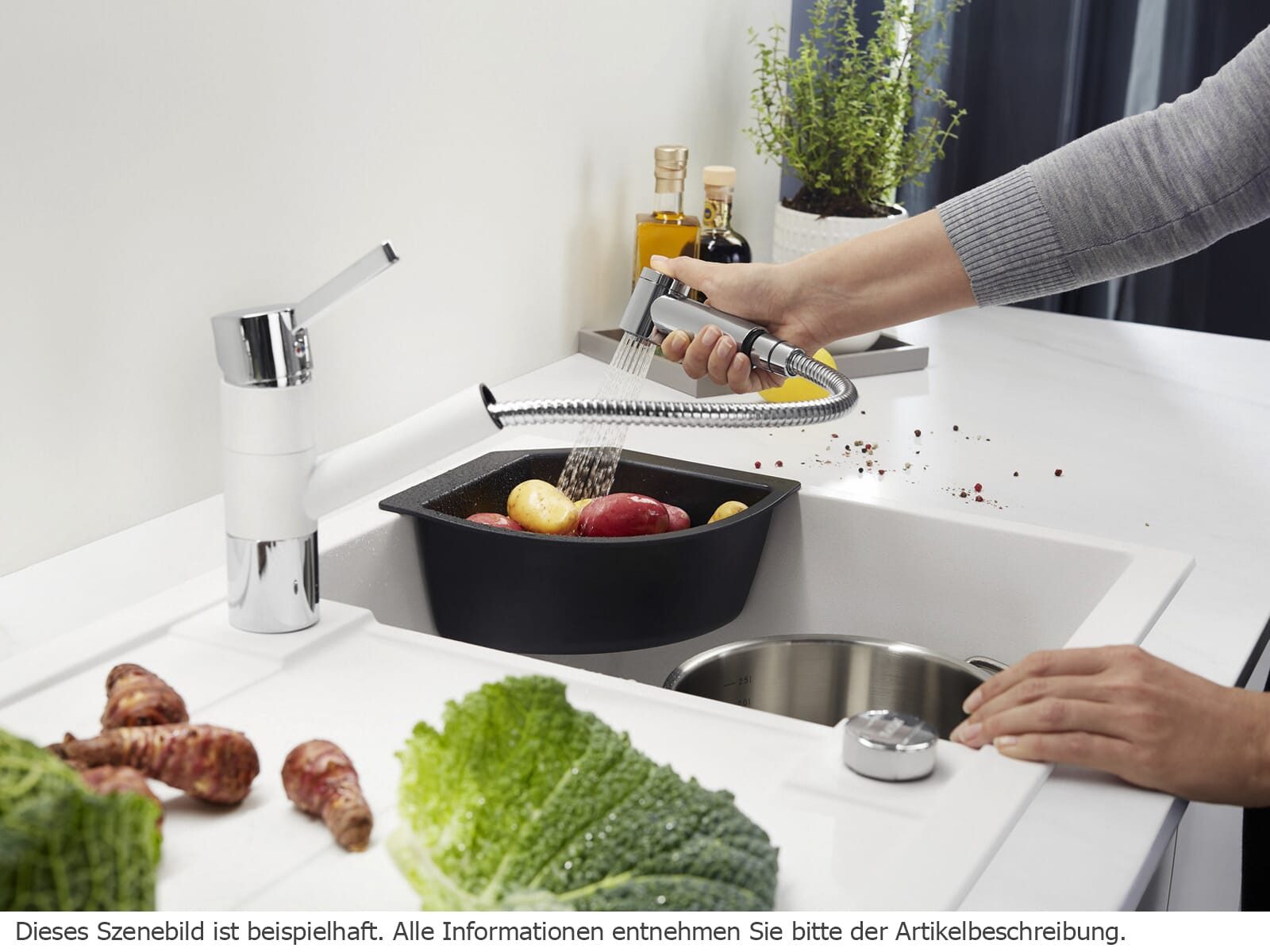 Blanco granite sink, rectangular, 68/50 cm, (1 pc)