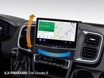 ALPINE iLX-F905DU8S mit schwenkbarem 9-Zoll Touchscreen für Fiat Ducato 8 Autoradio