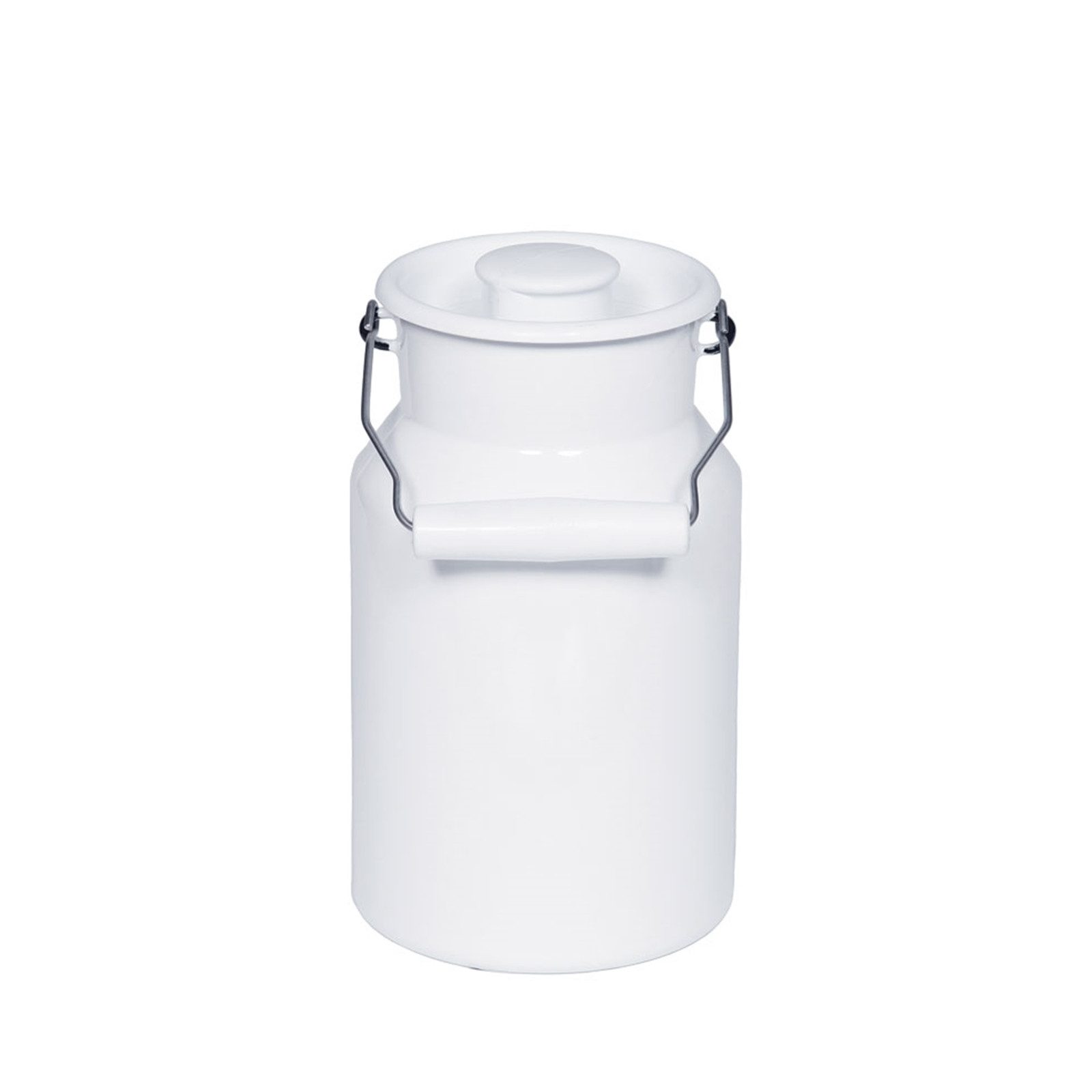 Riess Milchkanne Milchkanne mit Deckel PASTELL WEISS, 1 l, (Stück, 1-St., 1 Milchkanne), Kanne Rahmgießer