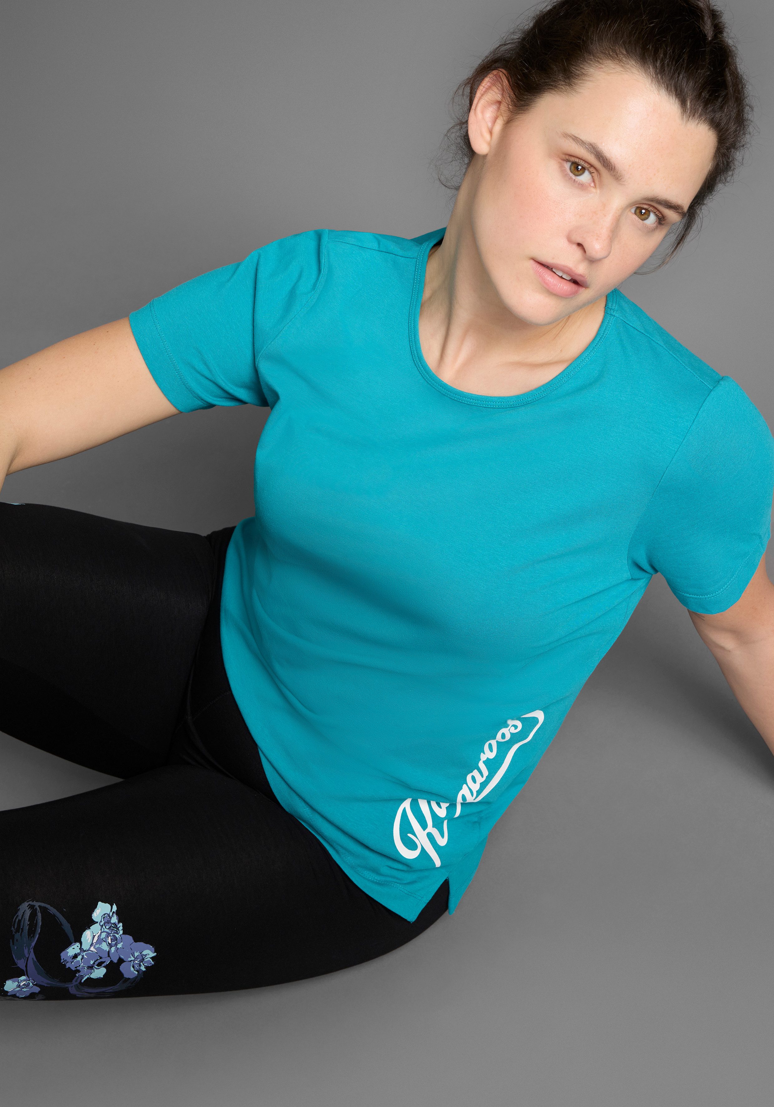 KangaROOS T-Shirt Kurzarm, casual, unifarben, große Größen