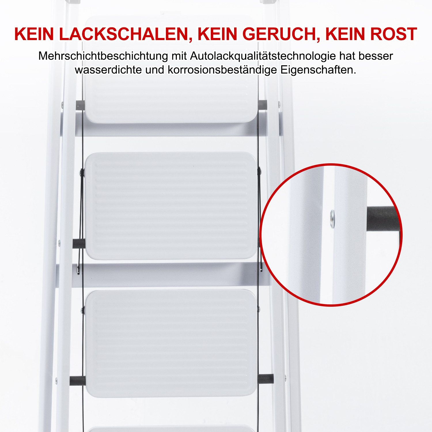 FOXSPORT Stehleiter ARK10, Trittleiter, Haushaltsleiter 3-5 Stufen, Klappleiter, Multifunktionsleiter, Arbeitsleiter klappbar, bis 150 kg, stabil