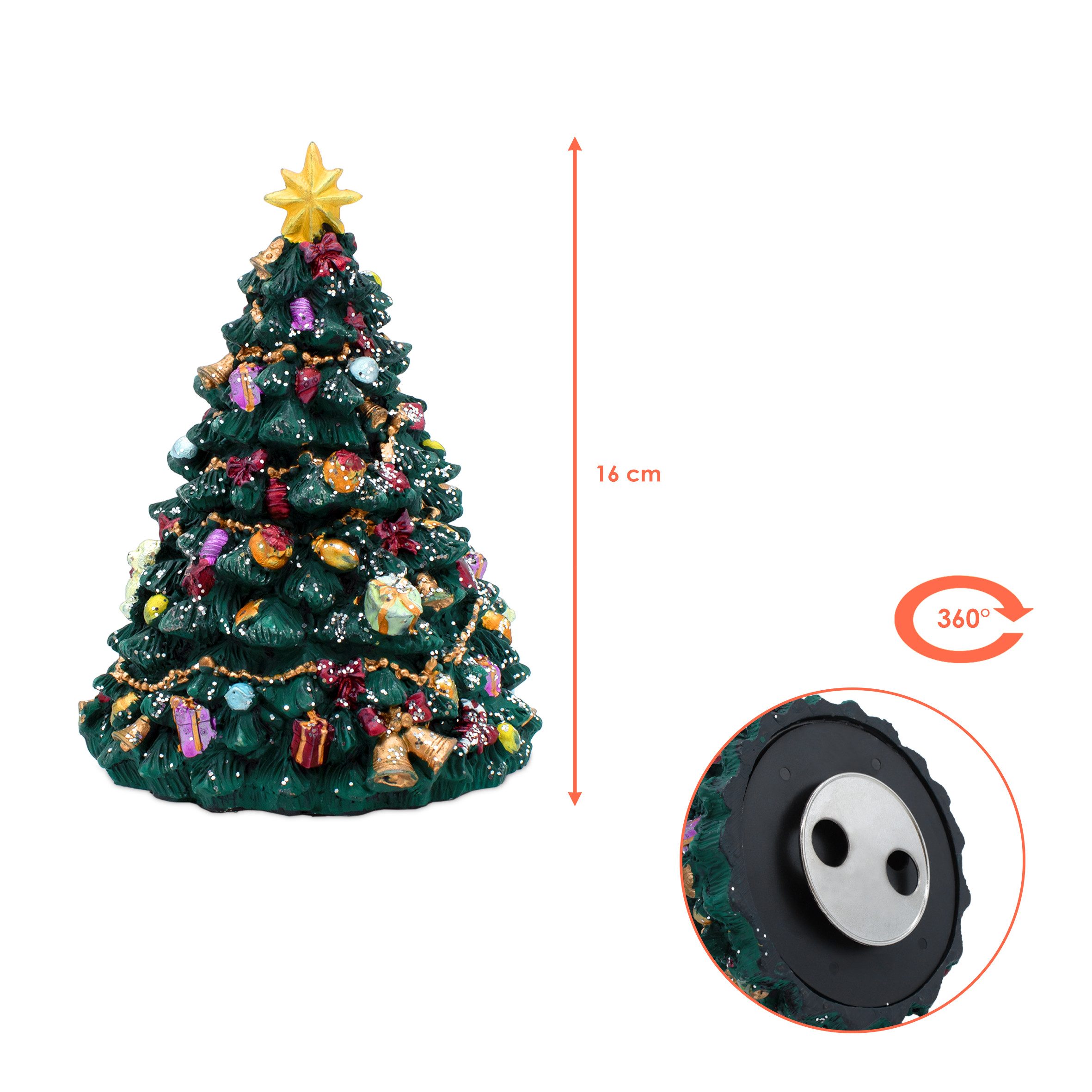 Spetebo Spieluhr im Retro Design - Oh Tannenbaum - drehend, (16 cm großer B günstig online kaufen