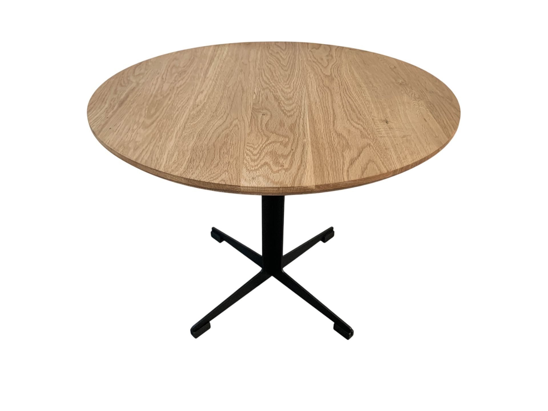 Robas Lund Couchtisch, Eiche massiv m. Metallgestell schwarz pulverbeschichtet 60x45x60