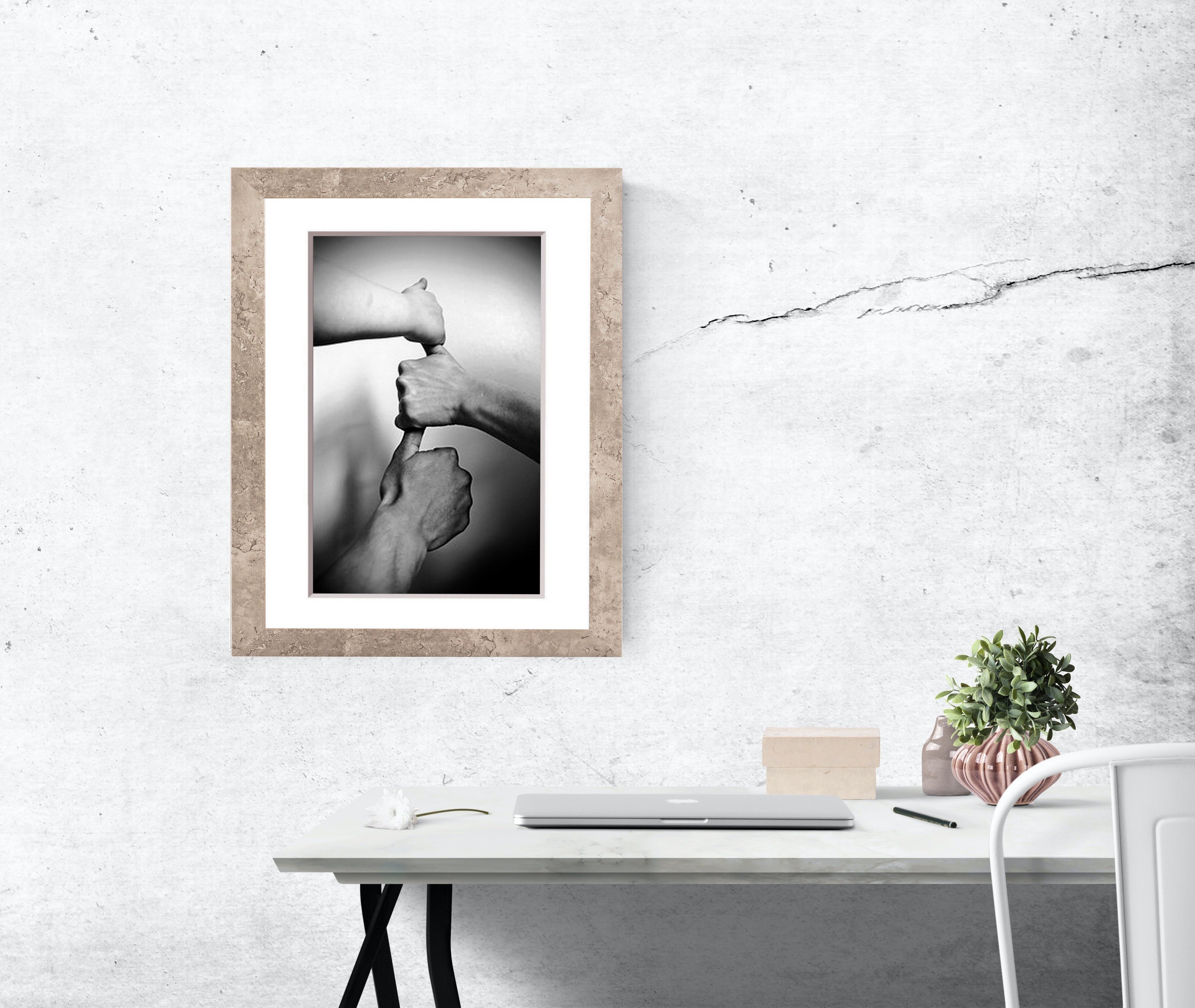 PCH[art] Bilderrahmen Foto Rahmen Alice mit weißem Passepartout & Kunstglas, Made in Germany