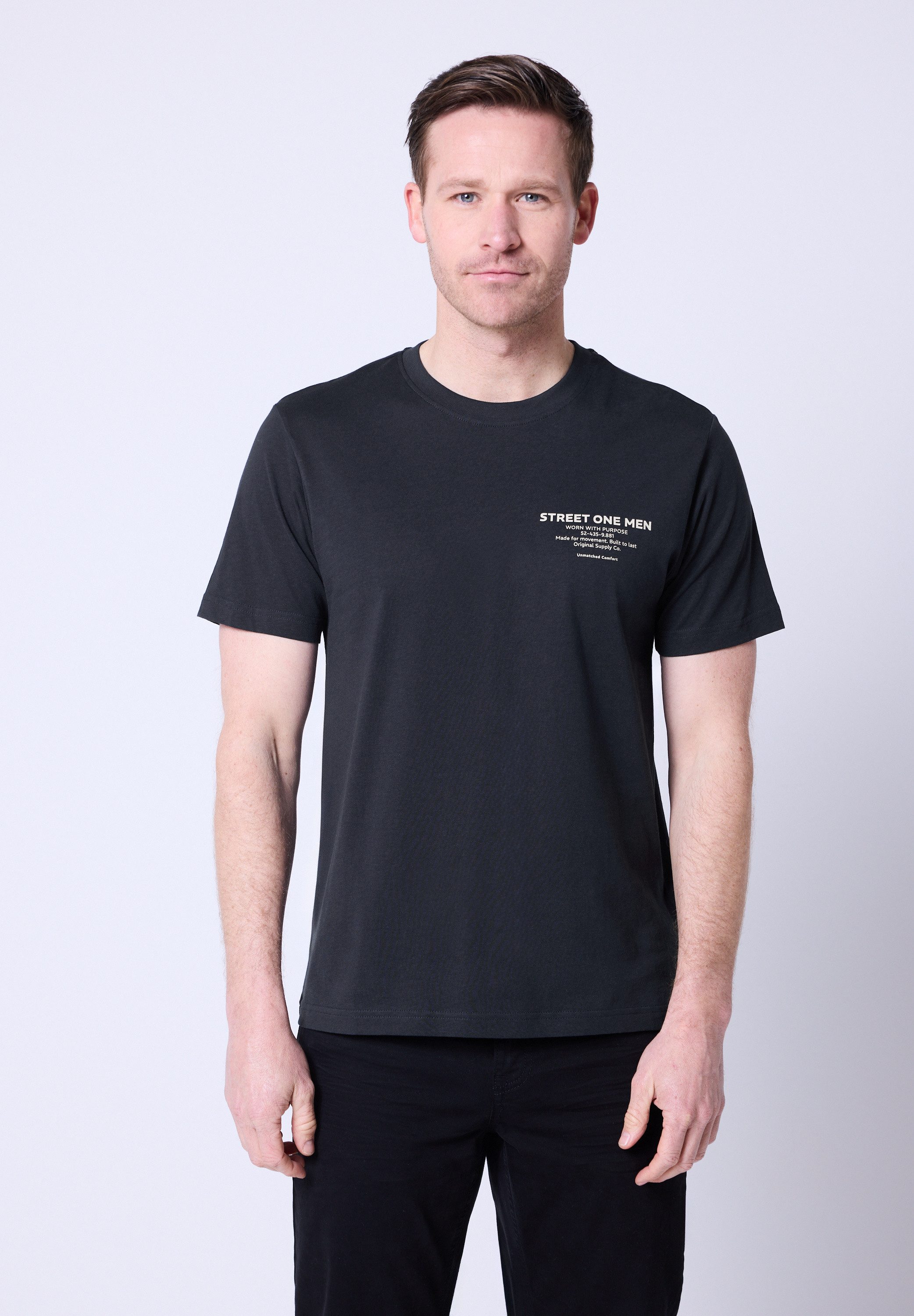 STREET ONE MEN T-Shirt aus reiner Baumwolle günstig online kaufen