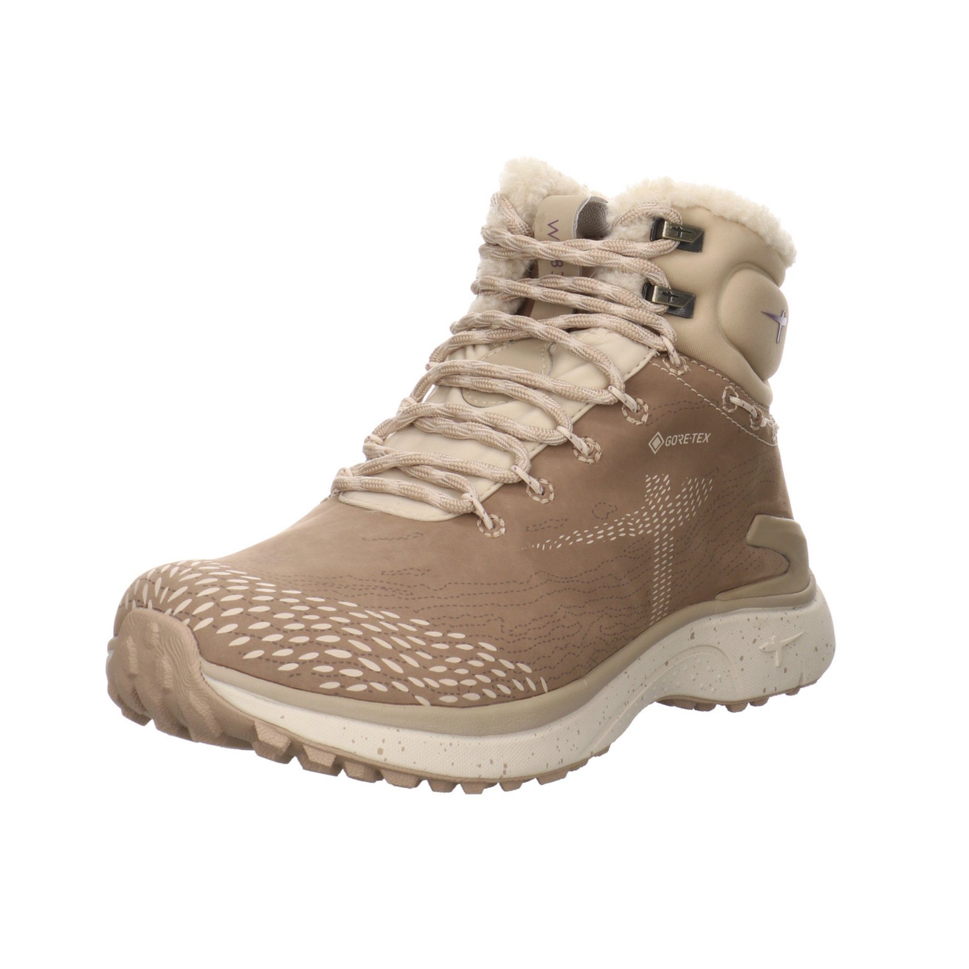 Tamaris Damen Schuhe Outdoor Gore-Tex Outdoorschuh Outdoorschuh Leder-/Textilkombination beige dunkel