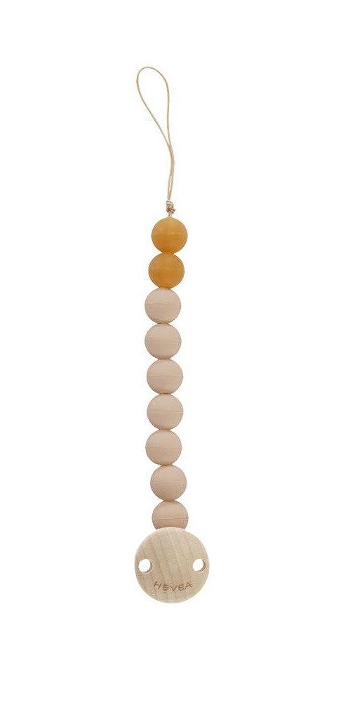 Hevea Schnullerbefestigung Schnullerkette Latex & Holz, Vegan - geeignet für Schnuller mit Ring