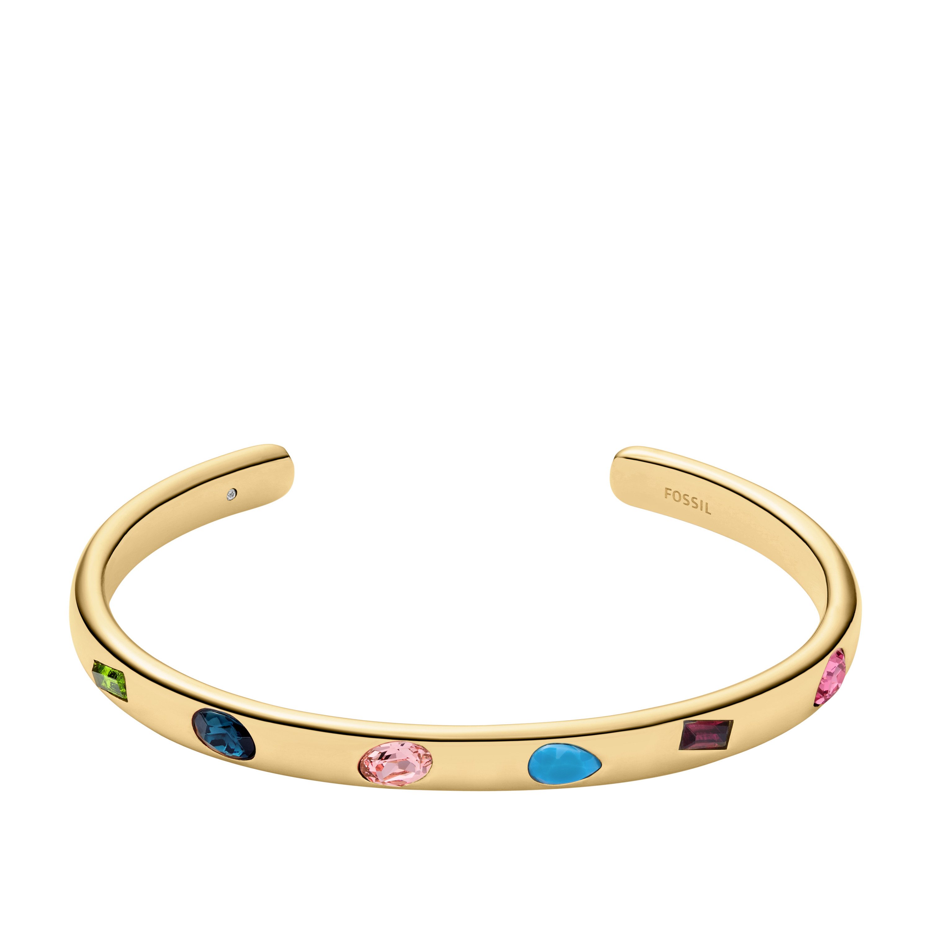Fossil Armspange Schmuck Geschenk Edelstahl JEWELRY, mit Glasstein