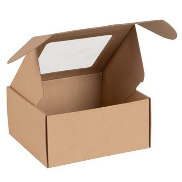 Sarcia.eu Geschenkbox Quadratische Schachtel mit Sichtfenster, Geschenkbox 20x20x10 cm x1