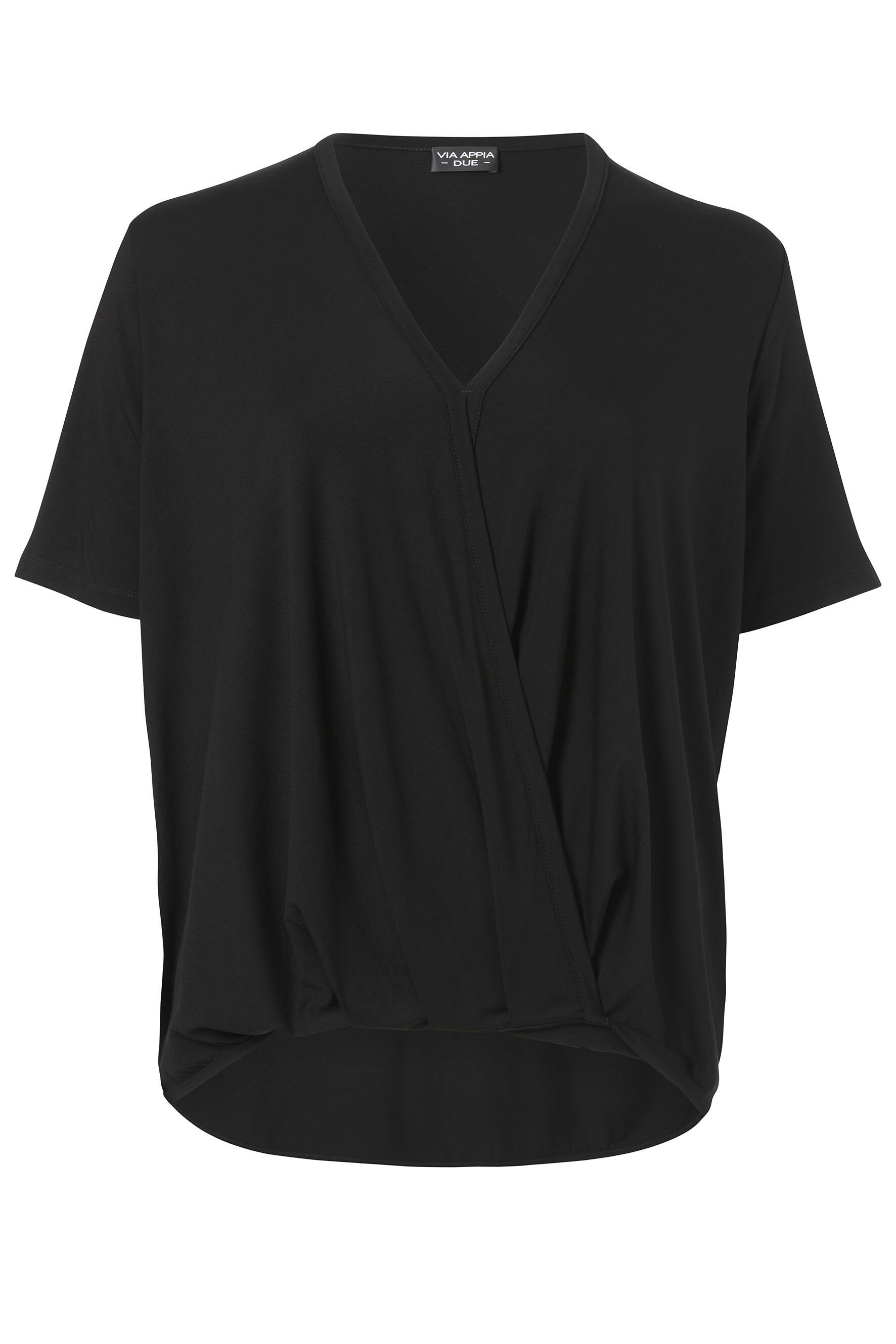 VIA APPIA DUE Klassische Bluse schlichte Optik schwarz | Blusenshirts