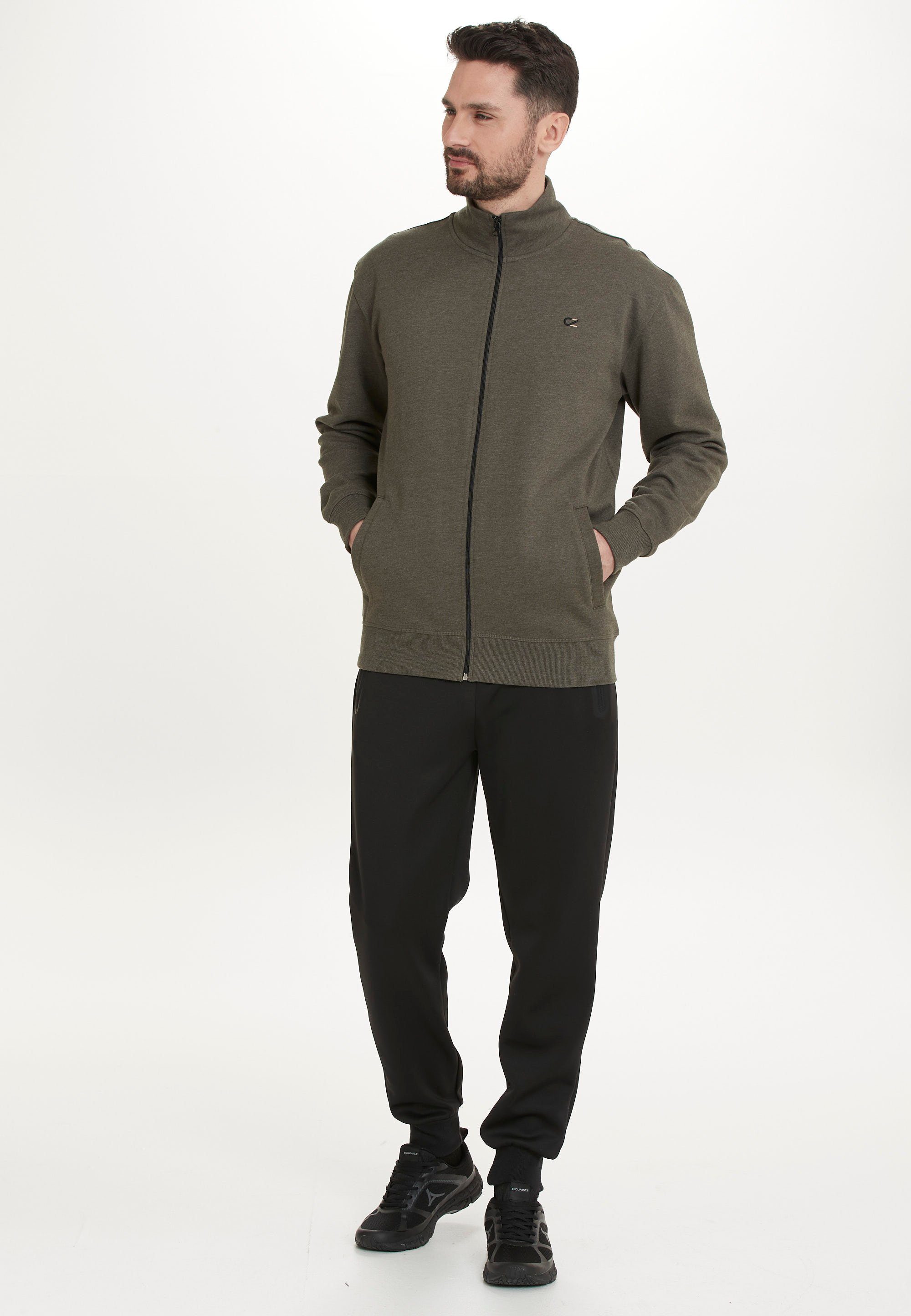 CRUZ Sweatshirt Pitt Seitentaschen dunkelgrün mit praktischen