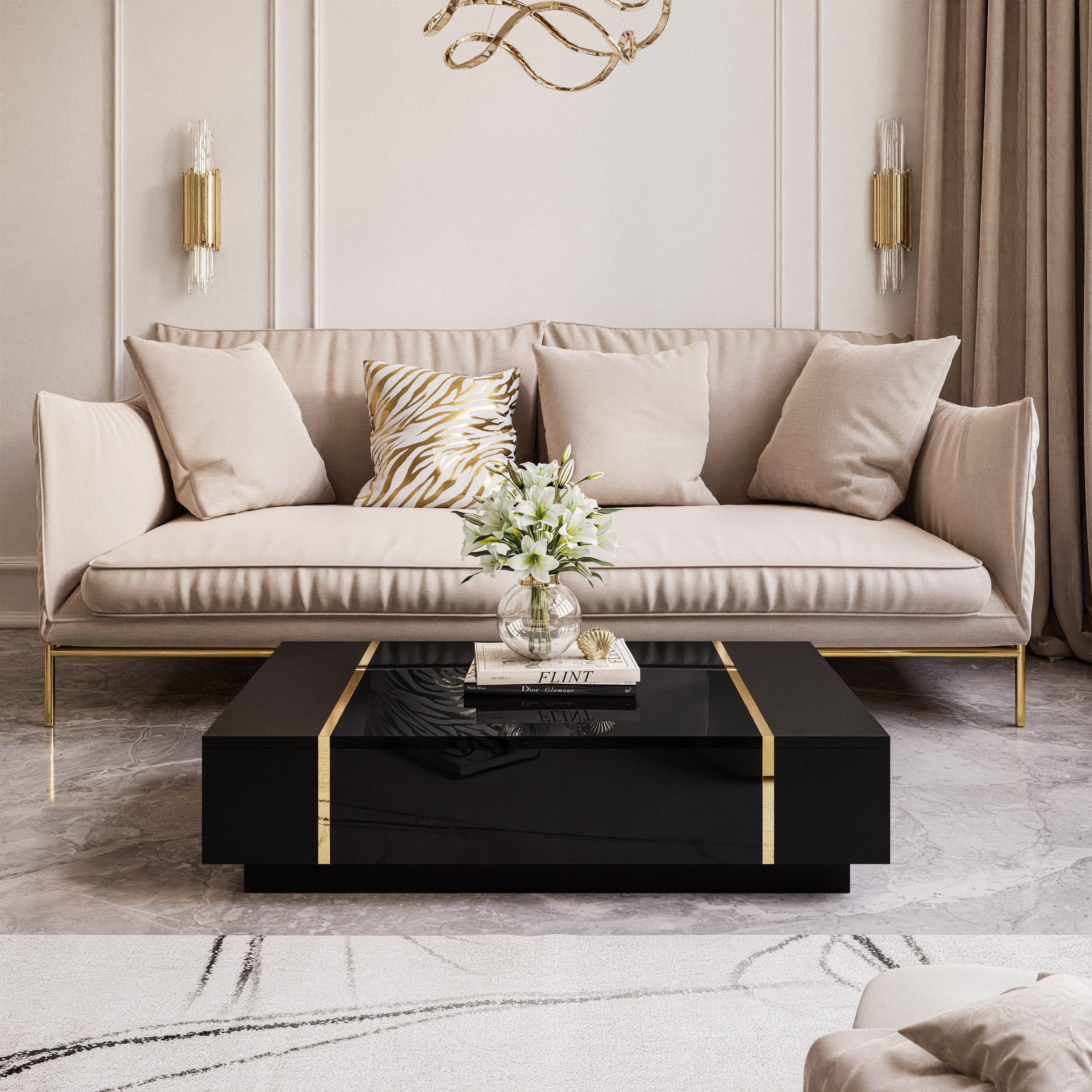 Lookway Couchtisch ONYX Hochglanz günstig online kaufen