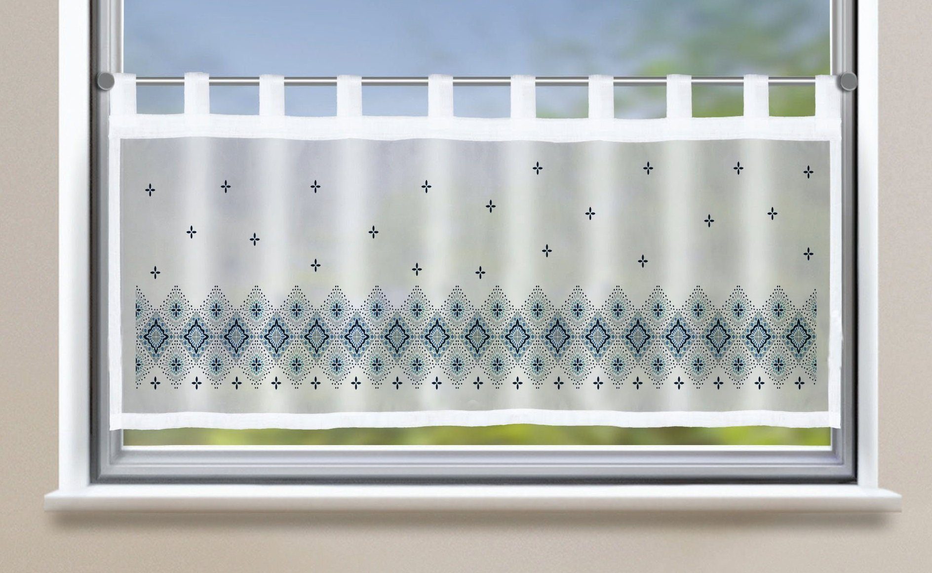Gardinenbox Scheibengardine, Schlaufen (1 St), halbtransparent, günstig online kaufen