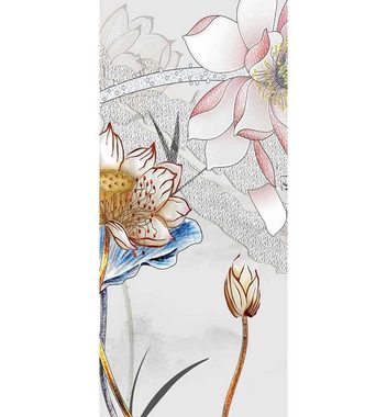 MyMaxxi Dekorationsfolie Türtapete Blumen Abstrakt Türbild Türaufkleber Folie