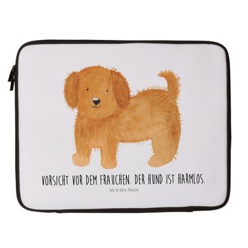 Mr. & Mrs. Panda Laptop-Hülle Hund flauschig - Weiß - Geschenk, Hundemama, Notebook Tasche, Hundebe