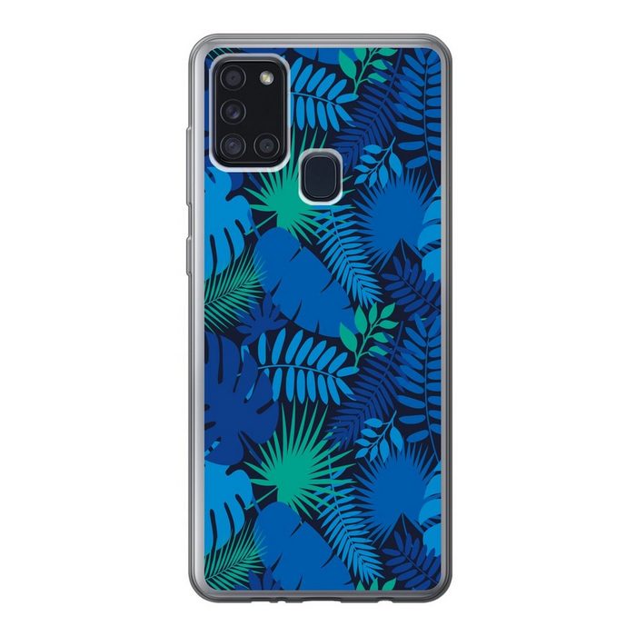MuchoWow Handyhülle Tropisch - Design - Blätter Handyhülle Samsung Galaxy A21s Smartphone-Bumper Print Handy