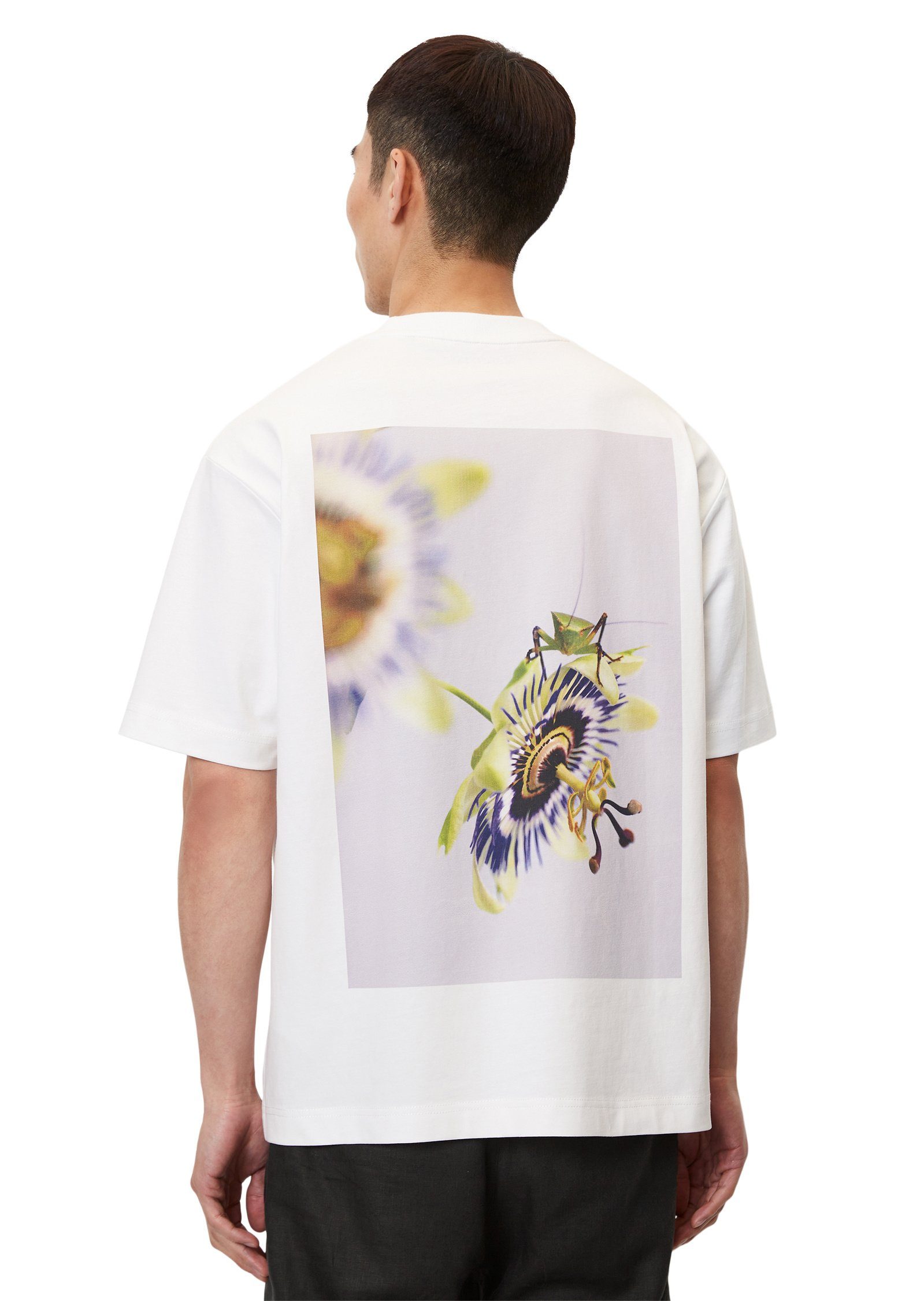 T-Shirt Rückenprint mit O'Polo floralem Marc