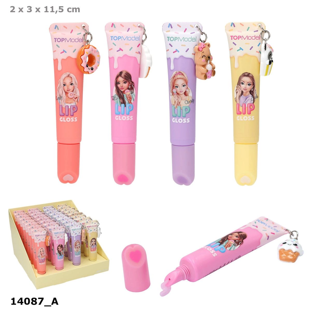 Spiel DEPESCHE TOPModel Lipgloss CANDY GLAM - 1 v. 4 Designs