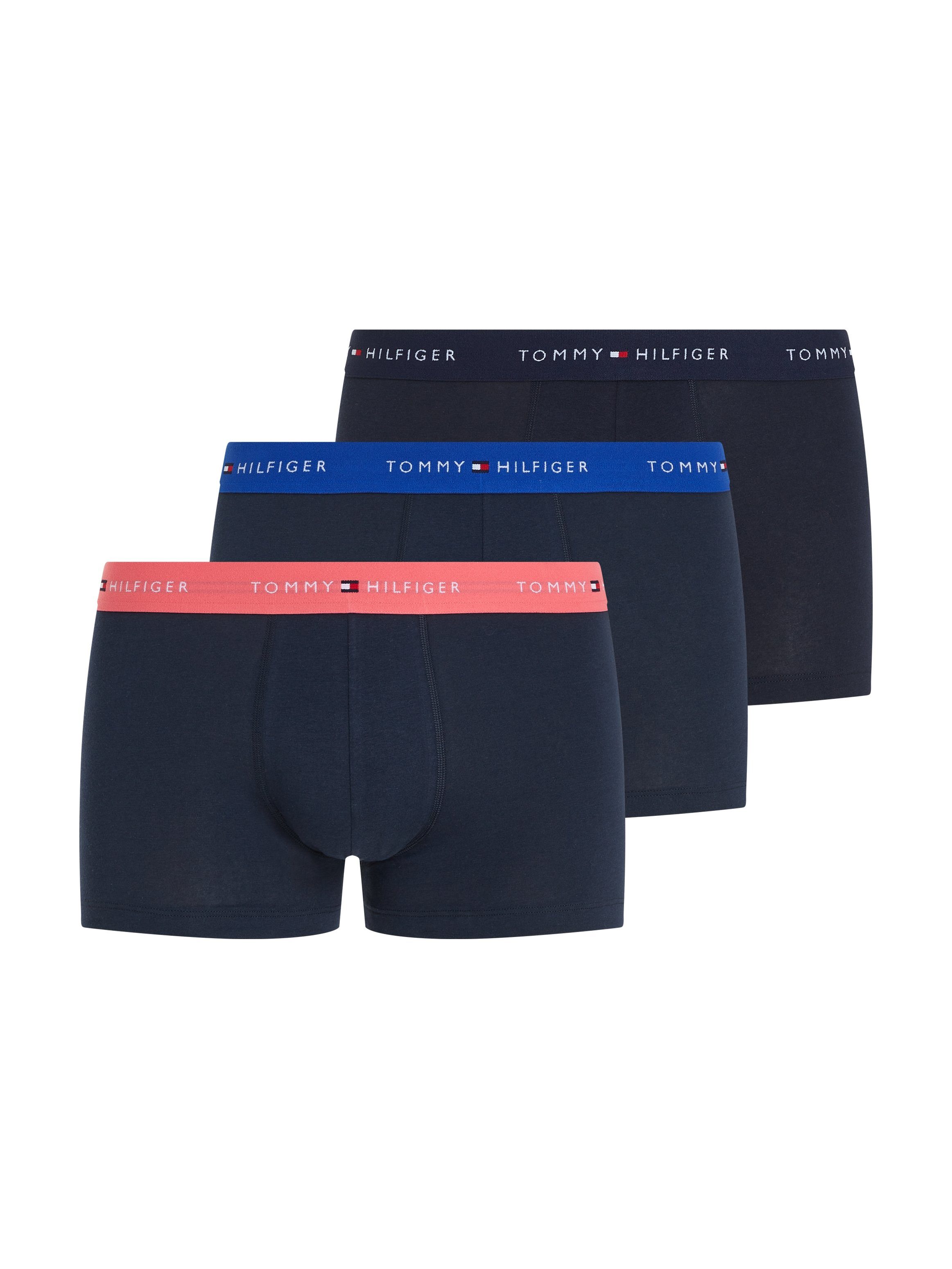 Tommy Hilfiger Underwear Trunk 3P WB TRUNK (Packung, 3-St., 3er-Pack) mit Logo-Elastikbund desert sky/ ultra blue/ pink dawn