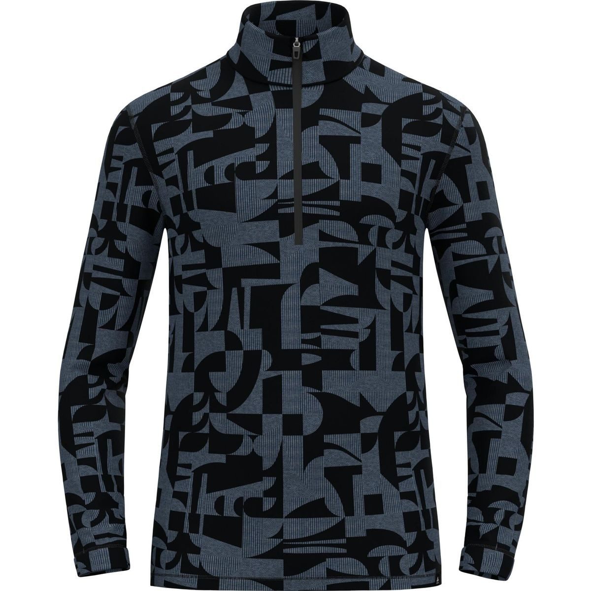 Odlo Funktionsunterhemd The Natural Merino Warm Jacquard Base Layer Half-zip Hochwertiges Base-Layer-Shirt aus Merinowolle mit natürlicher